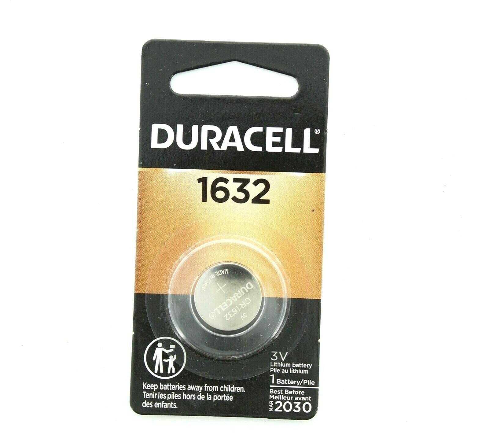 DURACELL 1632 Lithium Coin Battery Pack of 4