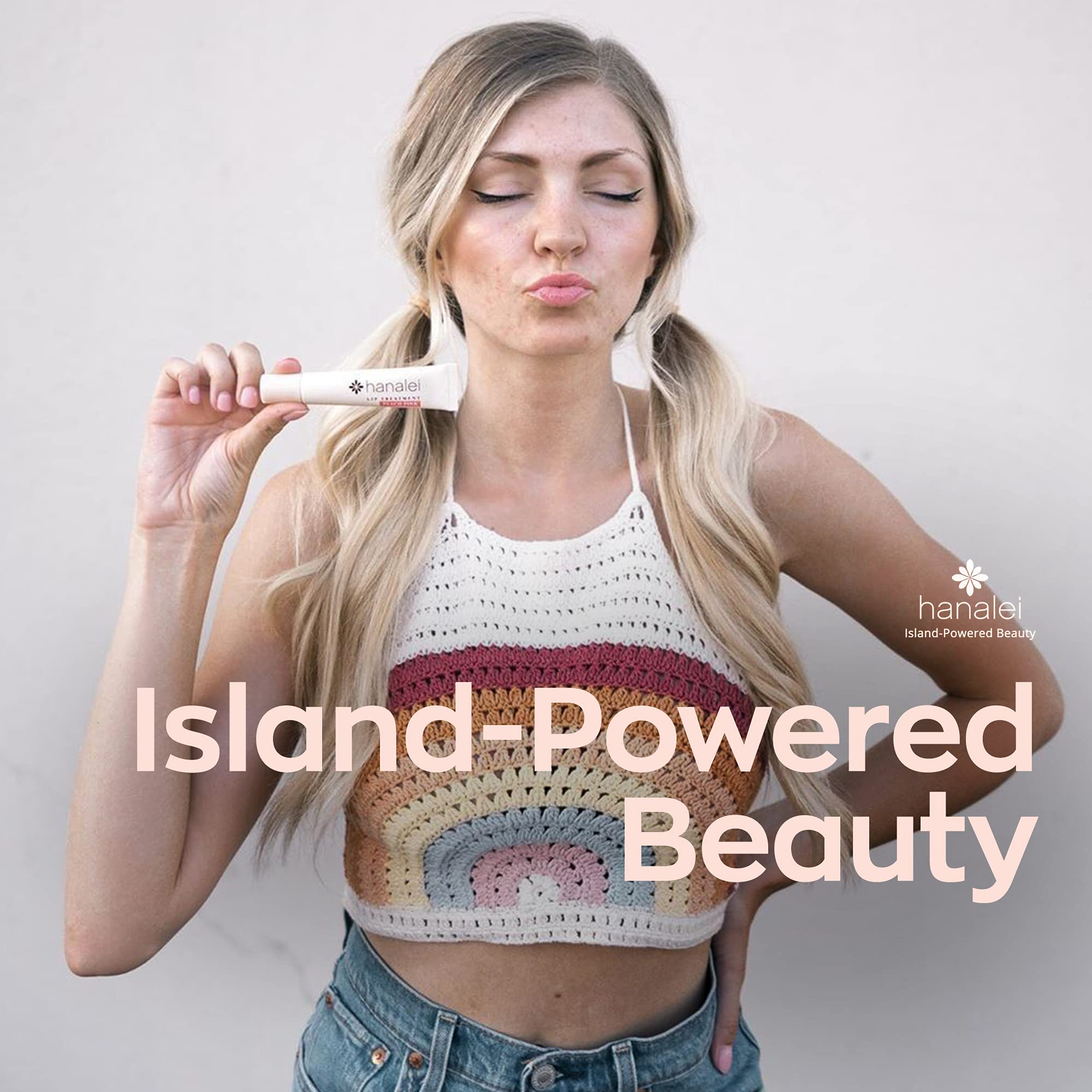 Hanalei Lip Treatment Bundle (Clear and Peach Pink), Made with Kukui Oil, Shea Butter, Agave, and Grapeseed Oil, Soothe Dry Lips (Cruelty free, Paraben free)