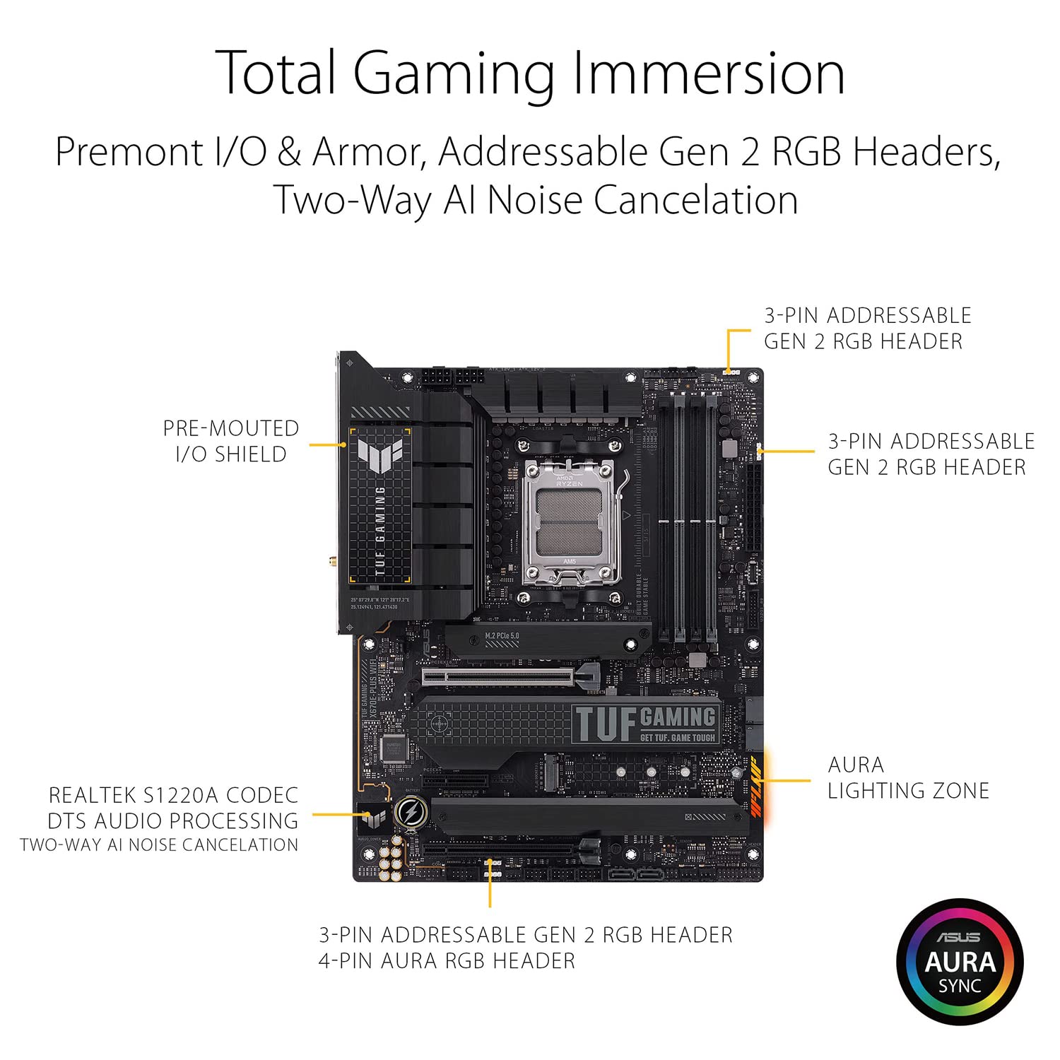 INLAND Micro Center AMD Ryzen 7 7700X 8-Core, 16-Thread Unlocked Desktop Processor Bundle with TUF Gaming X670E-PLUS WiFi ATX Gaming Motherboard