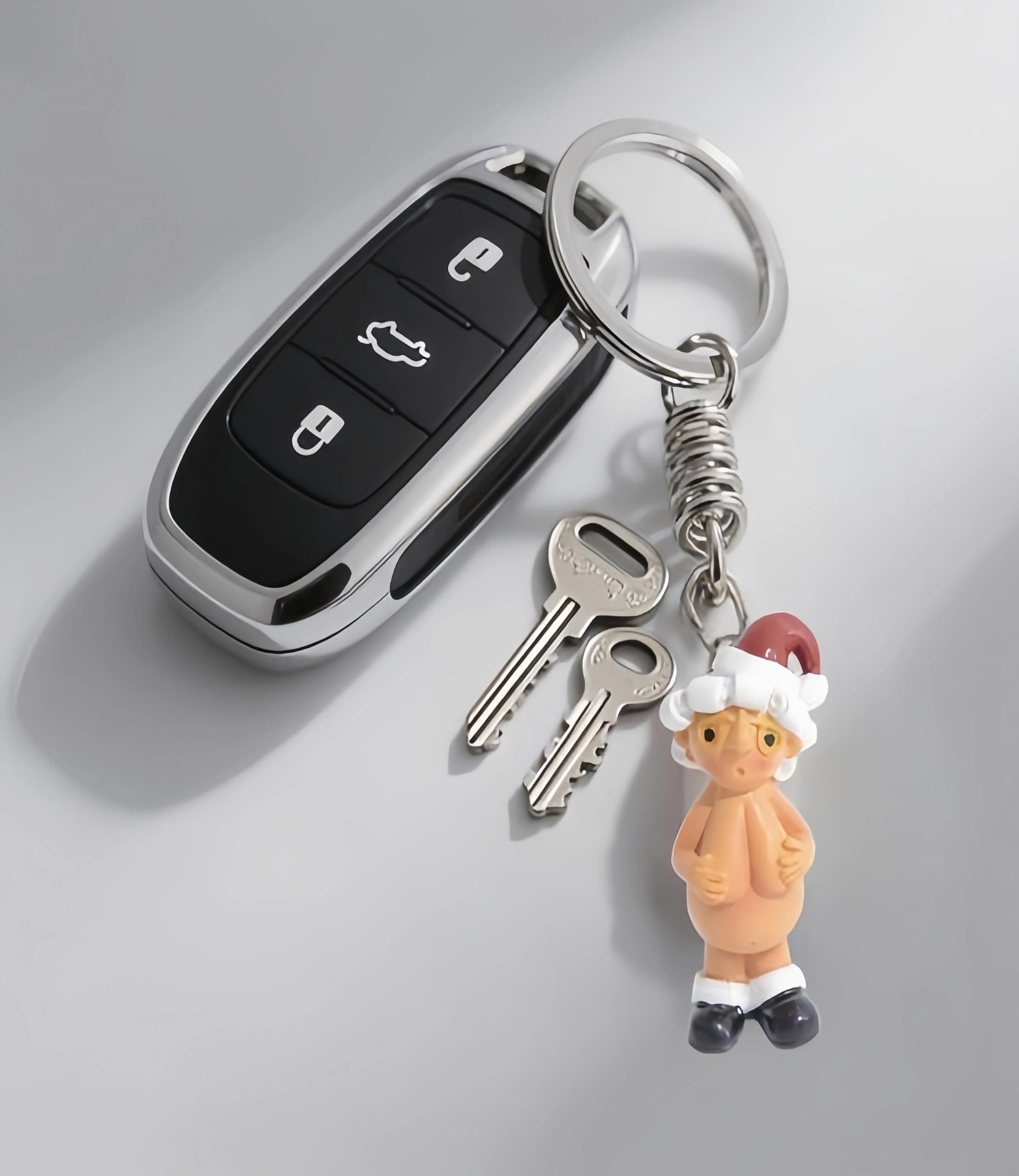 2-Pack Funny Santa Claus Christmas Ornaments, Suitable for Ornaments in car, Bag, Keychain, Home Party Decoration, Unique Gift