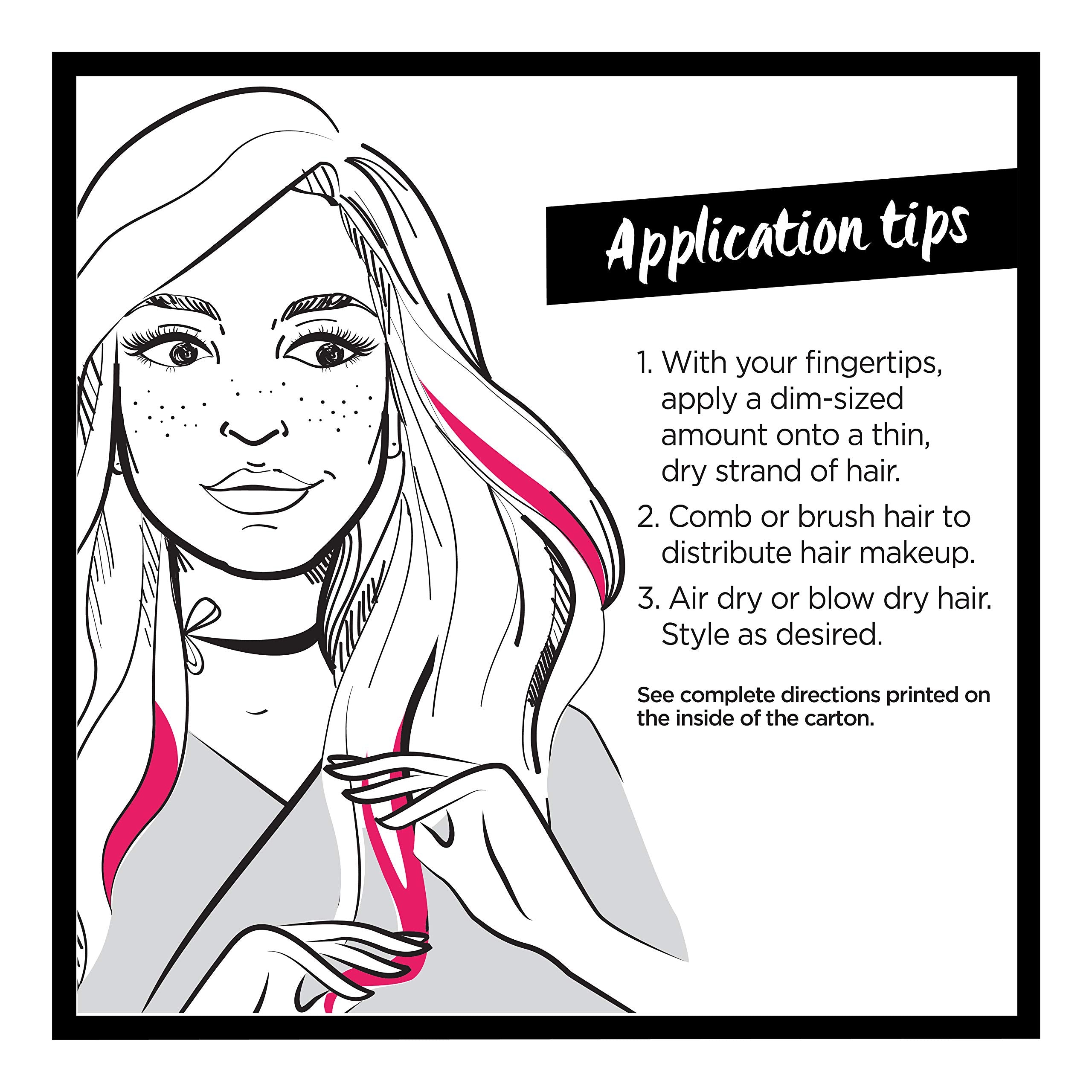 L'Oreal Paris Hair Makeup Temporary 1-Day Hair Color for Brunettes, Green 70, 1 Fl Oz