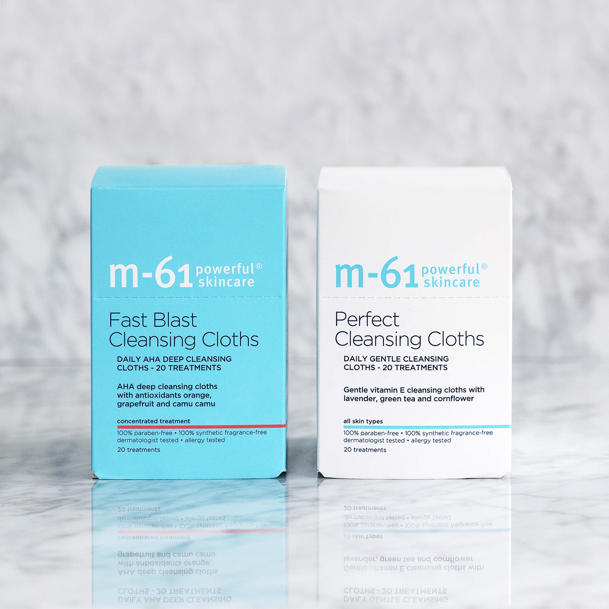 m-61 Perfect Cleansing Cloths | Ultra-Soft, Gentle Cleansing Cloths With Vitamin E, Lavender, Green Tea - 30 Cloths