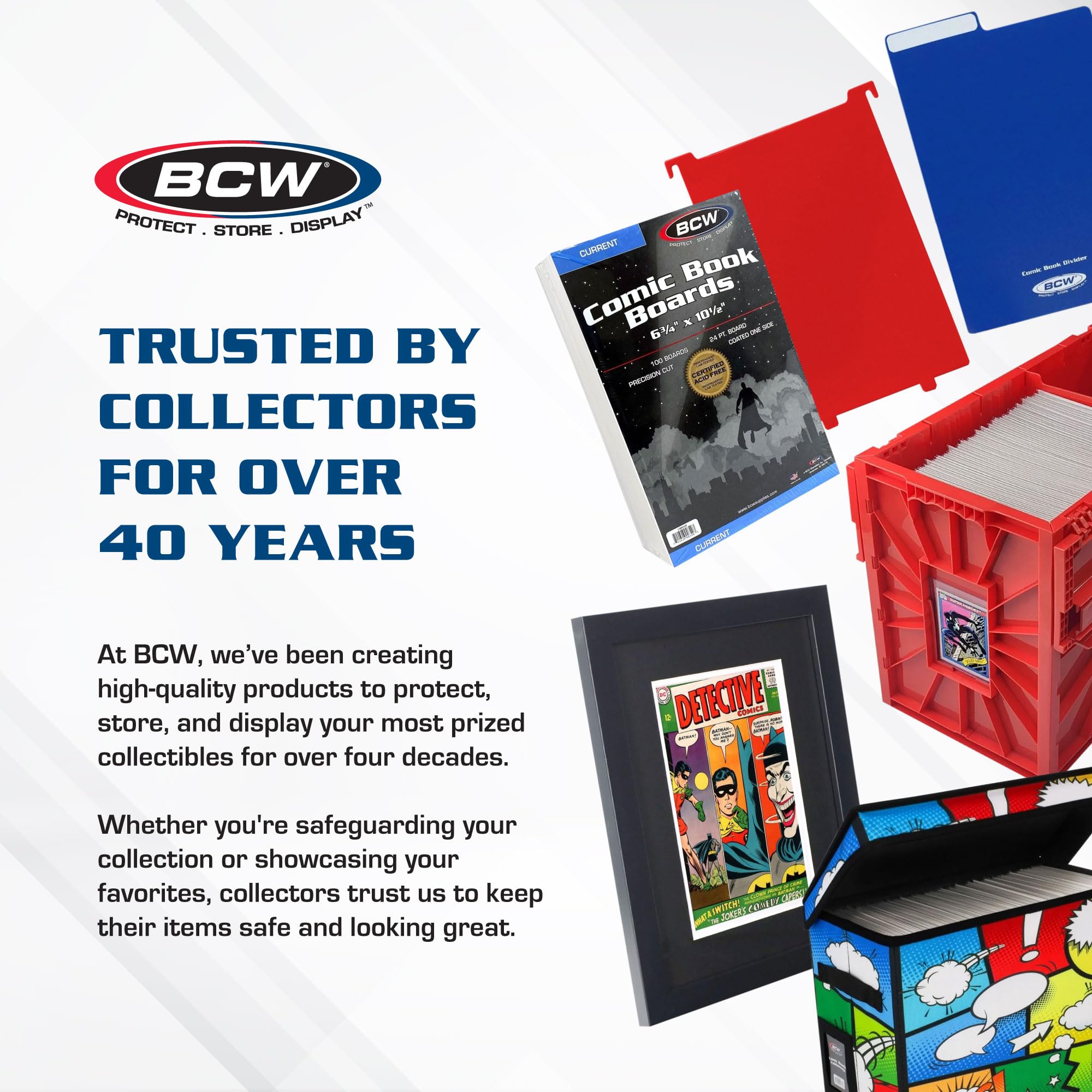 BCW Resealable Silver/Regular Comic Bags & BCW Silver Comic Backing Boards | Comic Book Bags Boards | Acid-Free Storage for Silver Age Comics | Comic Book Sleeves and Boards | 100 Bags & 100 Boards