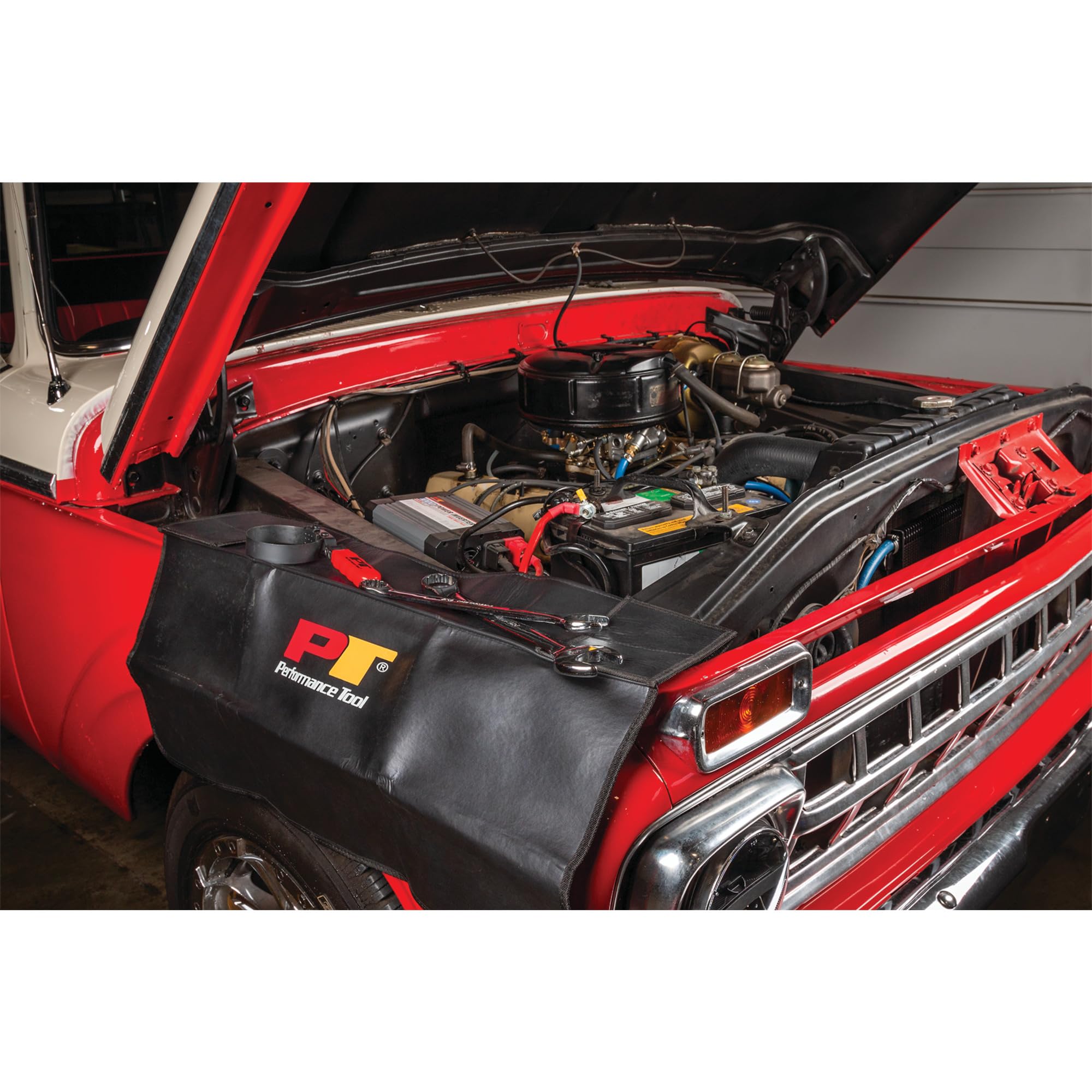 Performance Tool W80583 Fender Cover with Foam Packing and Tool Pockets to Protect Vehicle During Maintenance, 33-Inch x 24-Inch