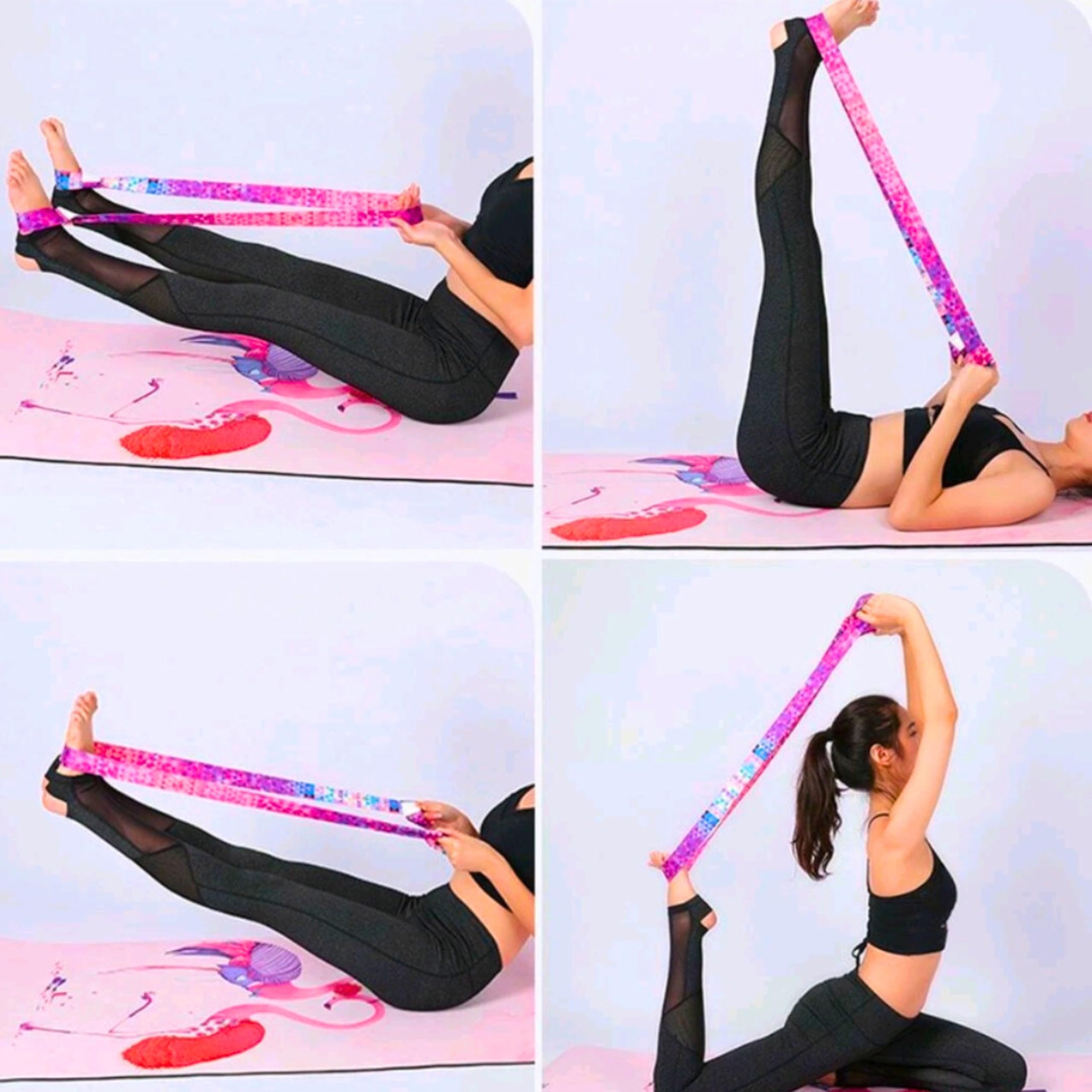 Yoga Mat Straps for Carrying, Adjustable Yoga Mat Sling Carrier, Mat Holder Colorful Band, Anti-Slip, Multiple Color Choices (Blue)