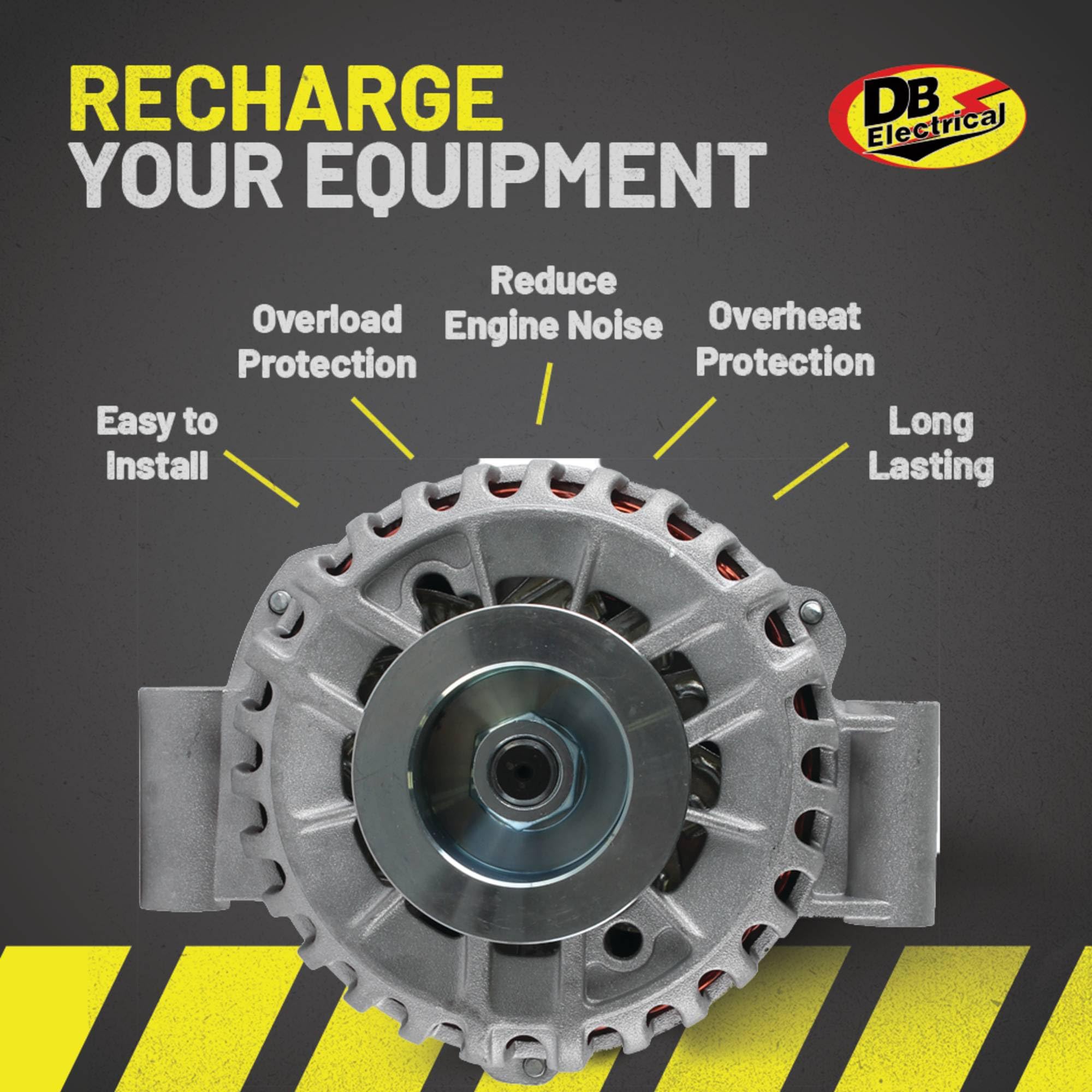 DB Electrical 400-14178 NEW ALTERNATOR Compatible with/Replacement for 6.0L 6.0 Diesel FORD F150 F250 F350 Pickup 2005 2006 2007, F450 F550 180 AMP 8478-180 5C3T-10300-BA 5C3Z-10346-BA 6C3T-10300-BA