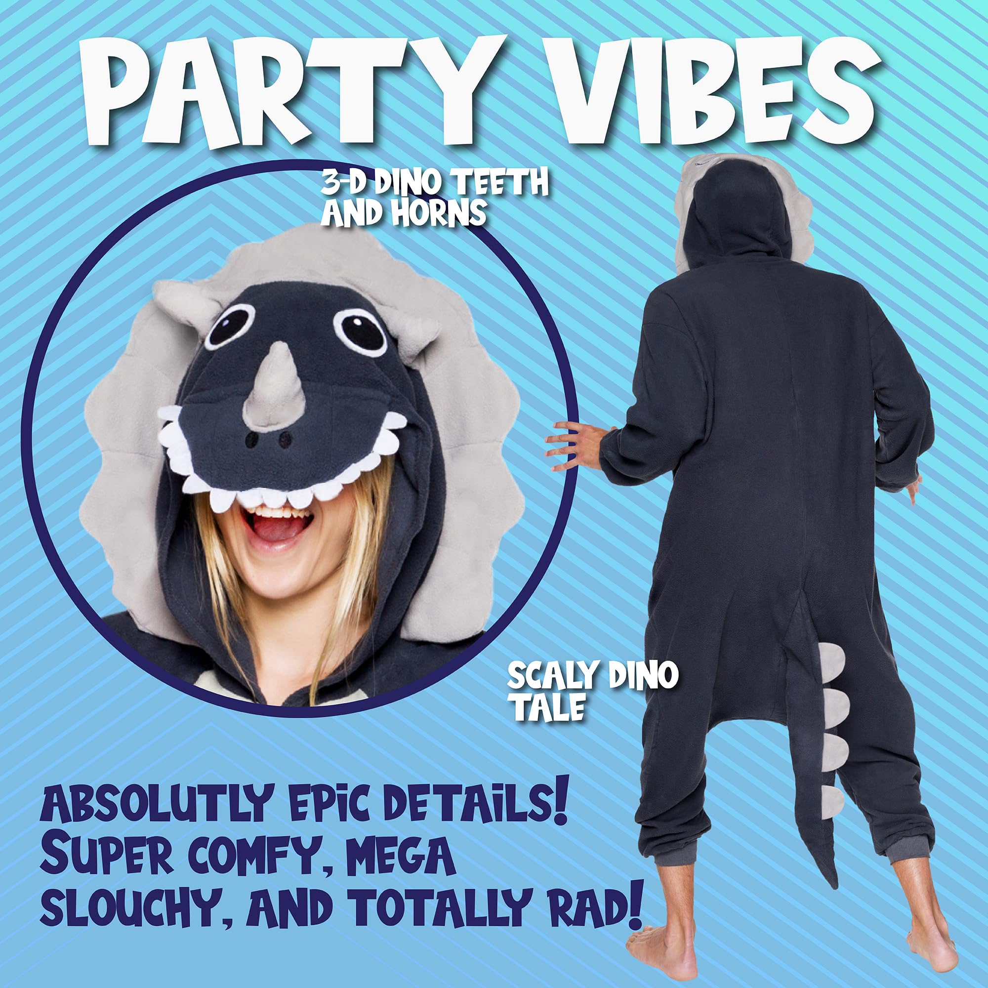 Funziez! Adult Onesie Halloween Costume - Animal and Sea Creature - Plush One Piece Cosplay Suit for Adults, Men and Women