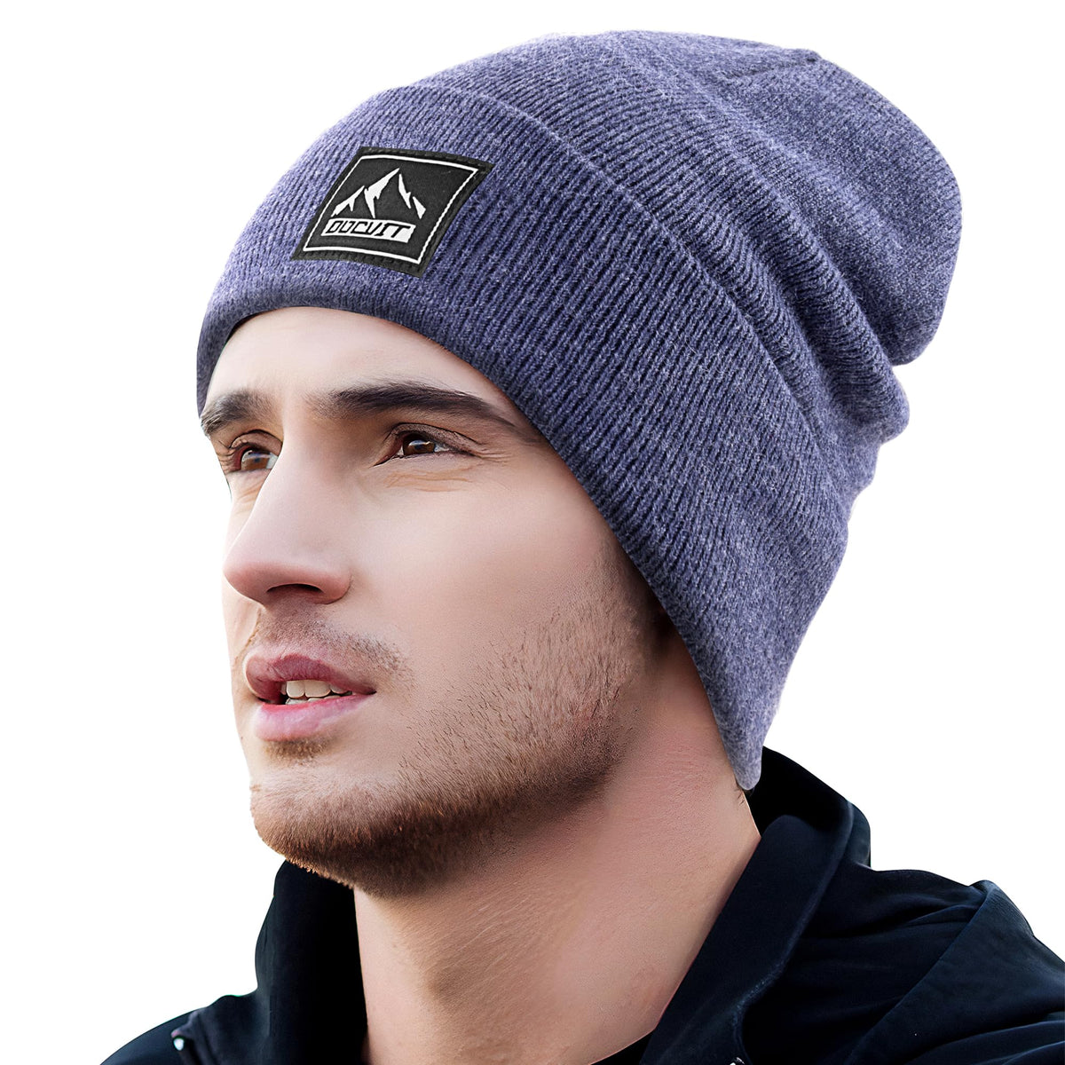 DOCVIT Knit Cuffed Beanie Warm Winter Hats Unisex Skull Knit Cap Fashion Ski Hat for Men and Women