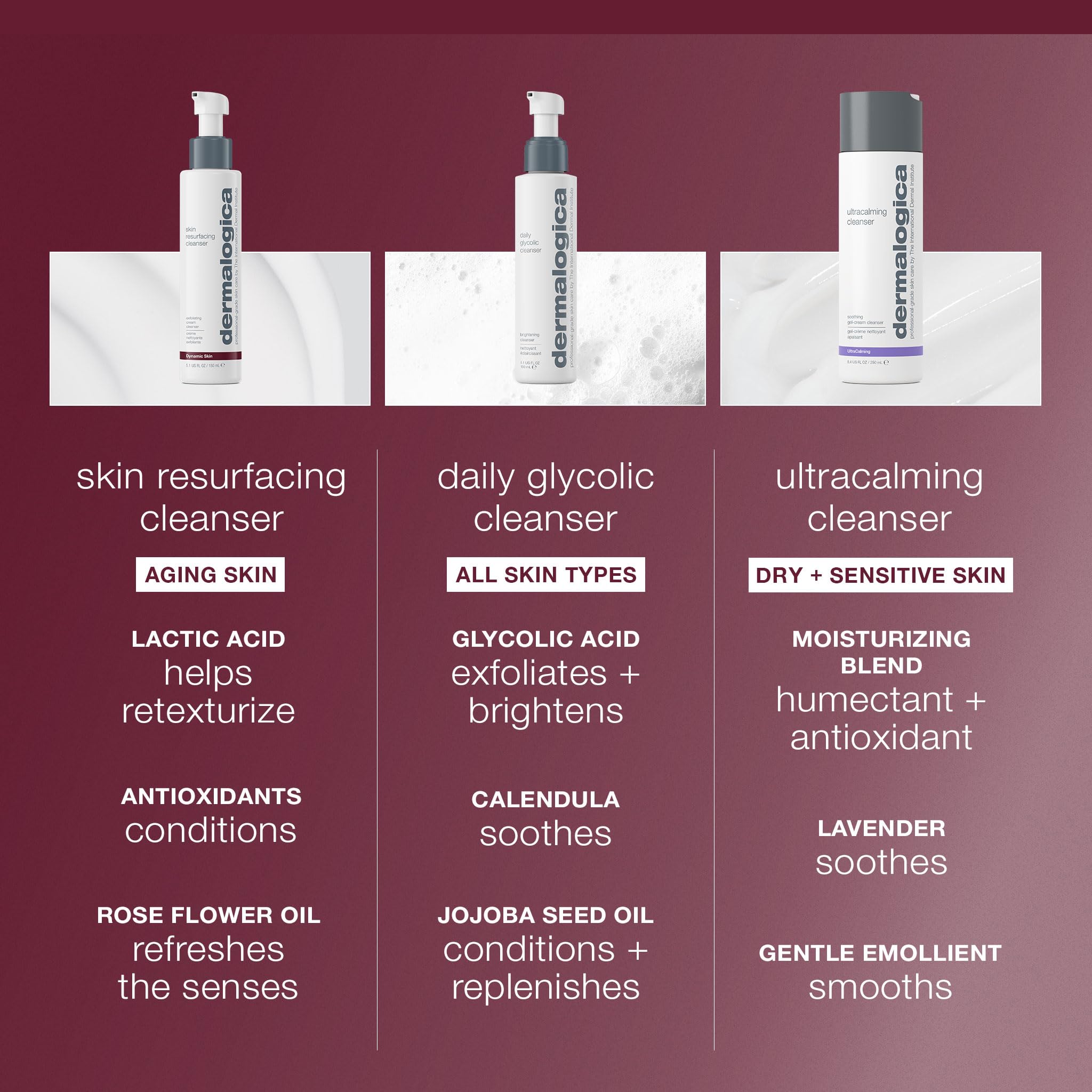 Dermalogica Skin Resurfacing Cleanser, Dual-Action Anti-Aging Exfoliating Face Wash and Cleanser - Smoothes Skin with Lactic Acid, 5.1 Fl Oz