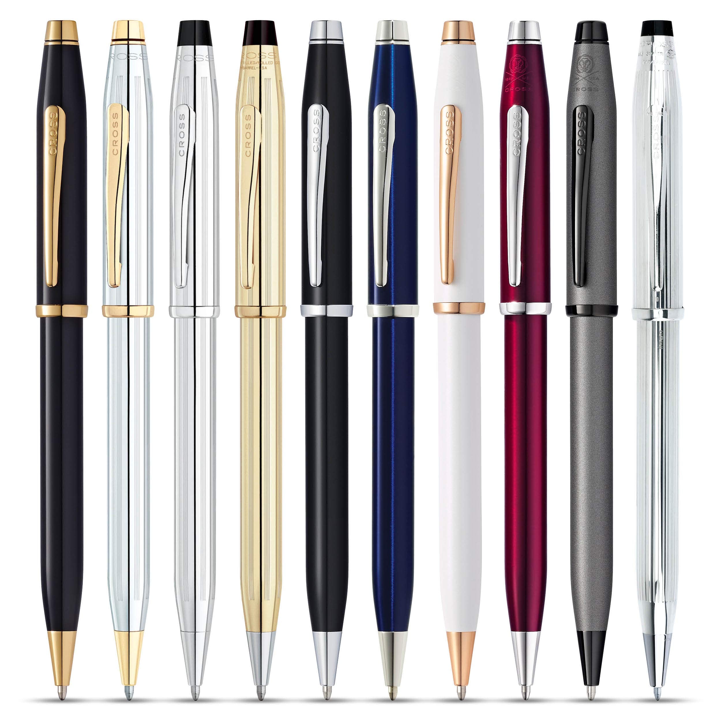 Cross Century II Ballpoint Pen, Black Lacquer with 23KT Gold-Plated Appointments