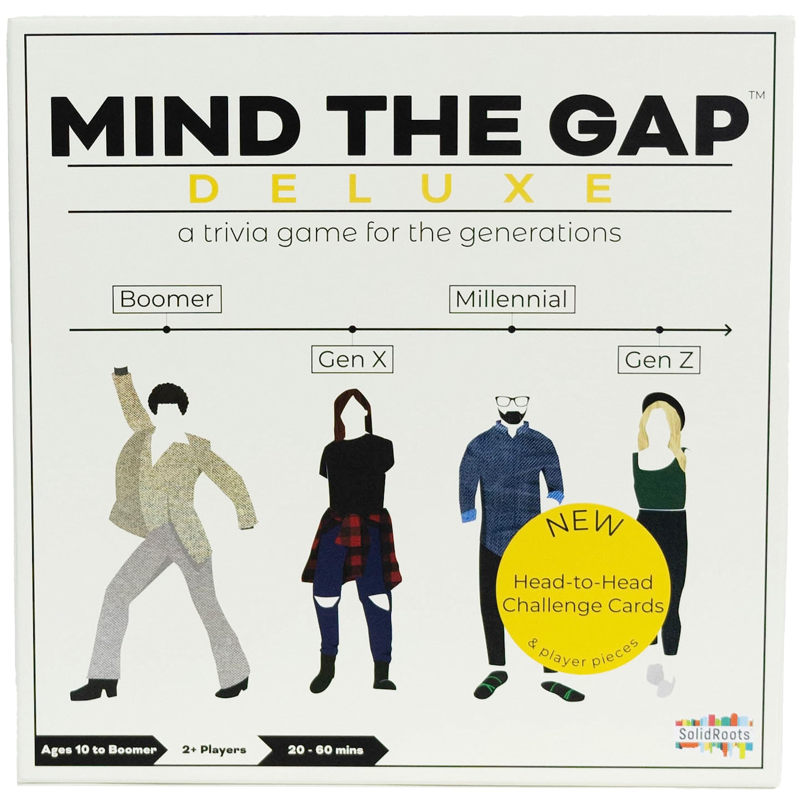 Spin Master Games, Mind the Gap Deluxe Trivia Game, Board Game for All Generations, Thanksgiving Game, Friendsgiving Game, Funny Gifts, for Ages 10+