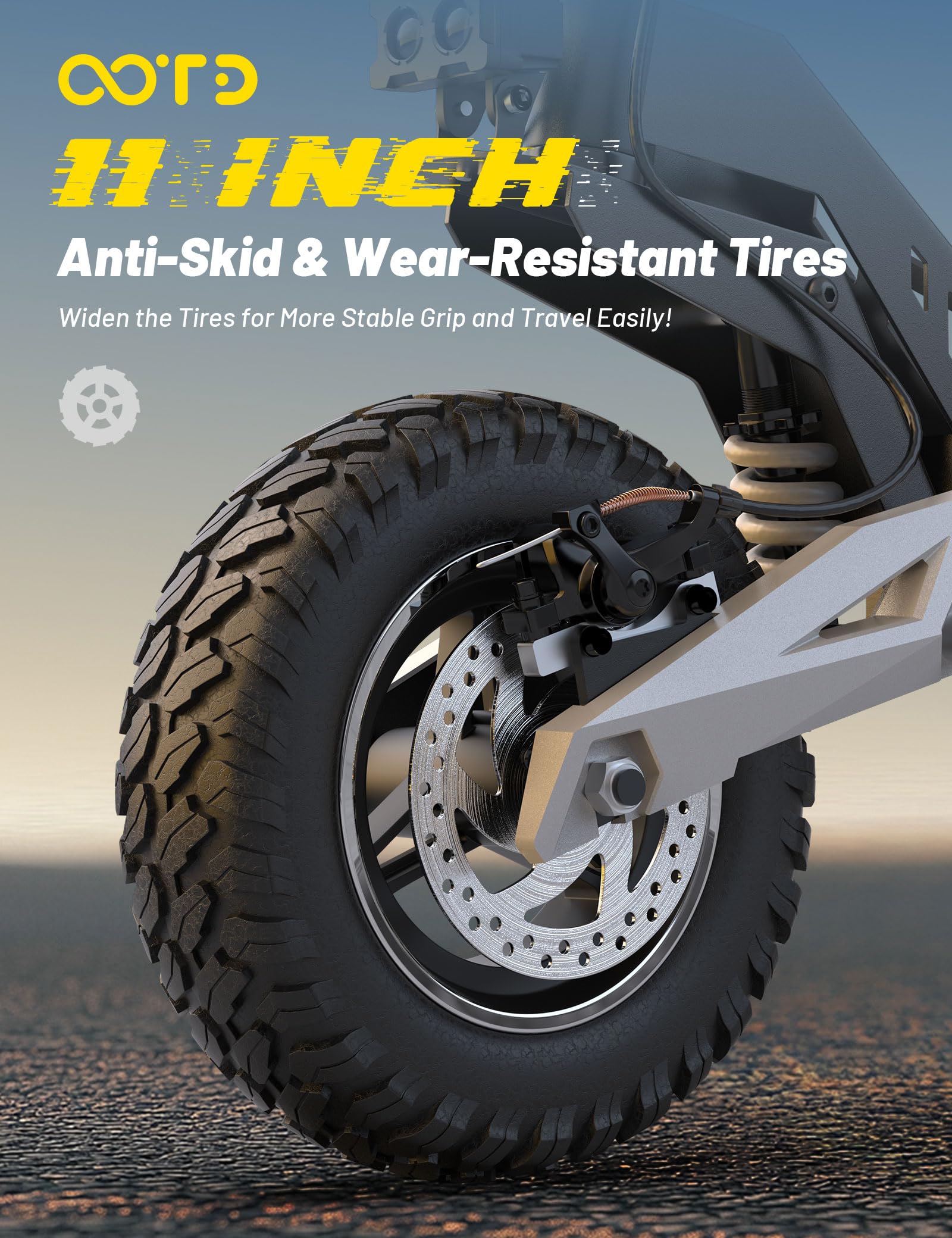 T10 Electric Scooter for Adults, 48V 18AH Battery Up to 46 Miles Long Range & Powerful Motor, 34 MPH Max Speed, 11 Inch All-Terrain Tires Folding Commuter E Scooter with Dual Suspension & LCD Display