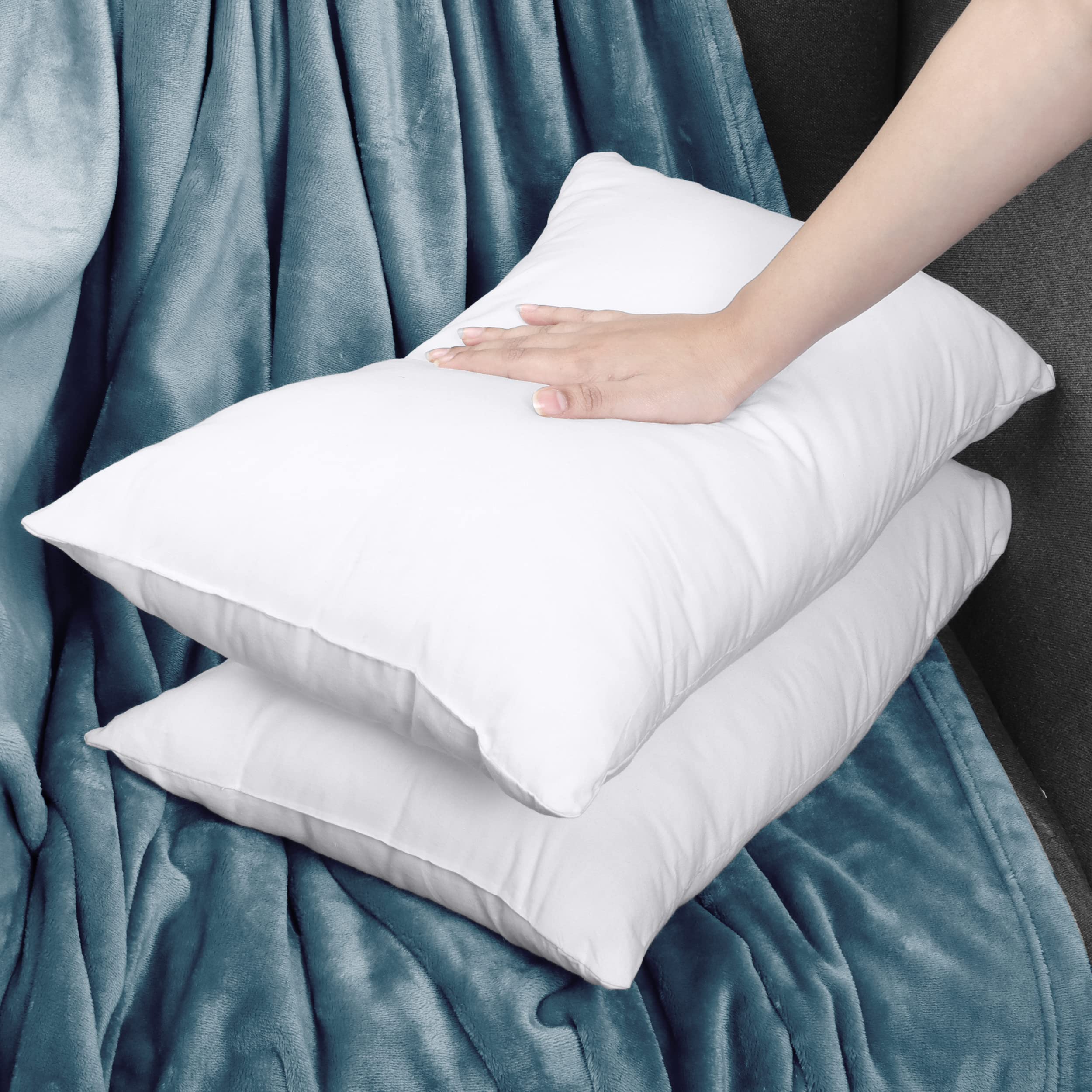 Utopia Bedding Throw Pillows Insert (Pack of 2, White) - 16 x 24 Inches Bed and Couch Pillows - Indoor Decorative Pillows