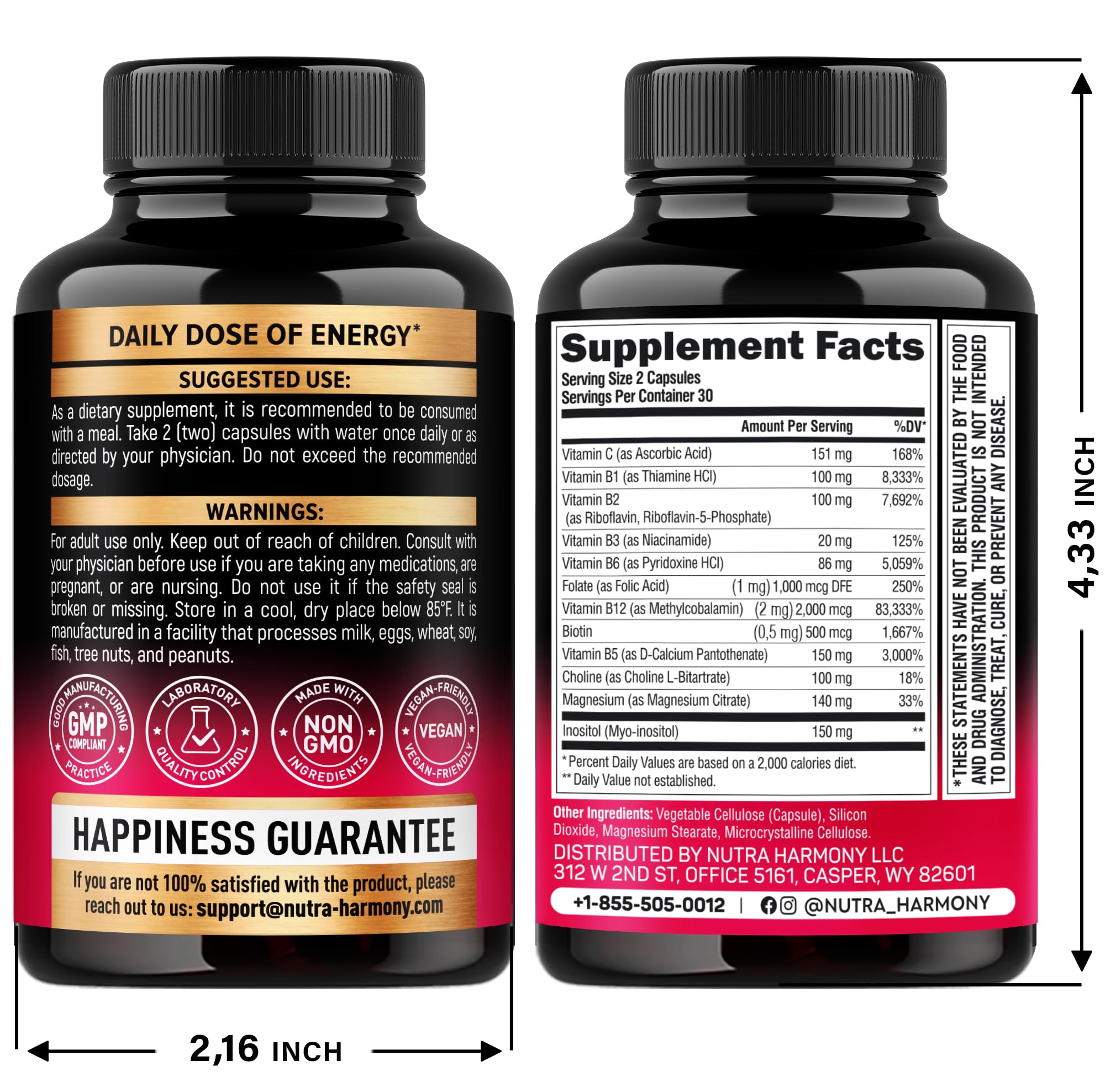 NUTRAHARMONY Vitamin B Complex & D3 K2 Capsules