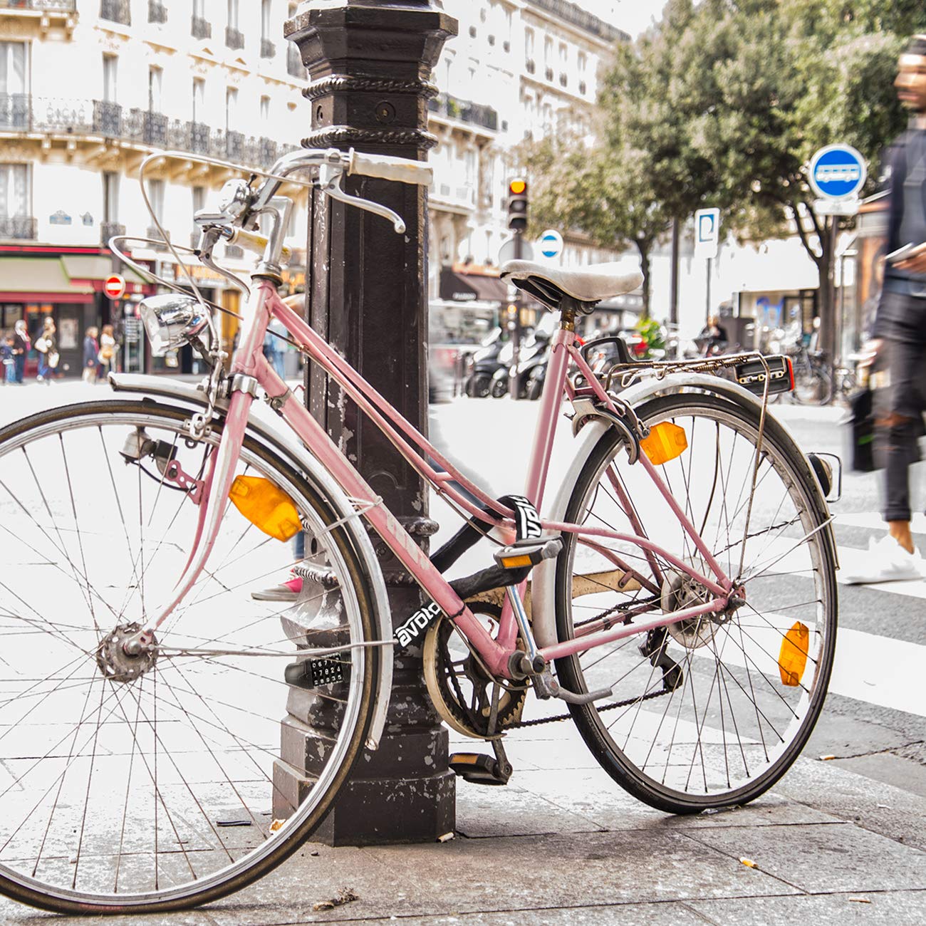 Favoto Bike Chain Lock, 5 Digit Combination Anti-Theft Bicycle Lock, 3.3 feet Long Security Resettable Heady Duty Hardened Steel, Ideal for Outdoor Motorcycle E-bike Bikes Gate Fence Ladder Lawn Mower