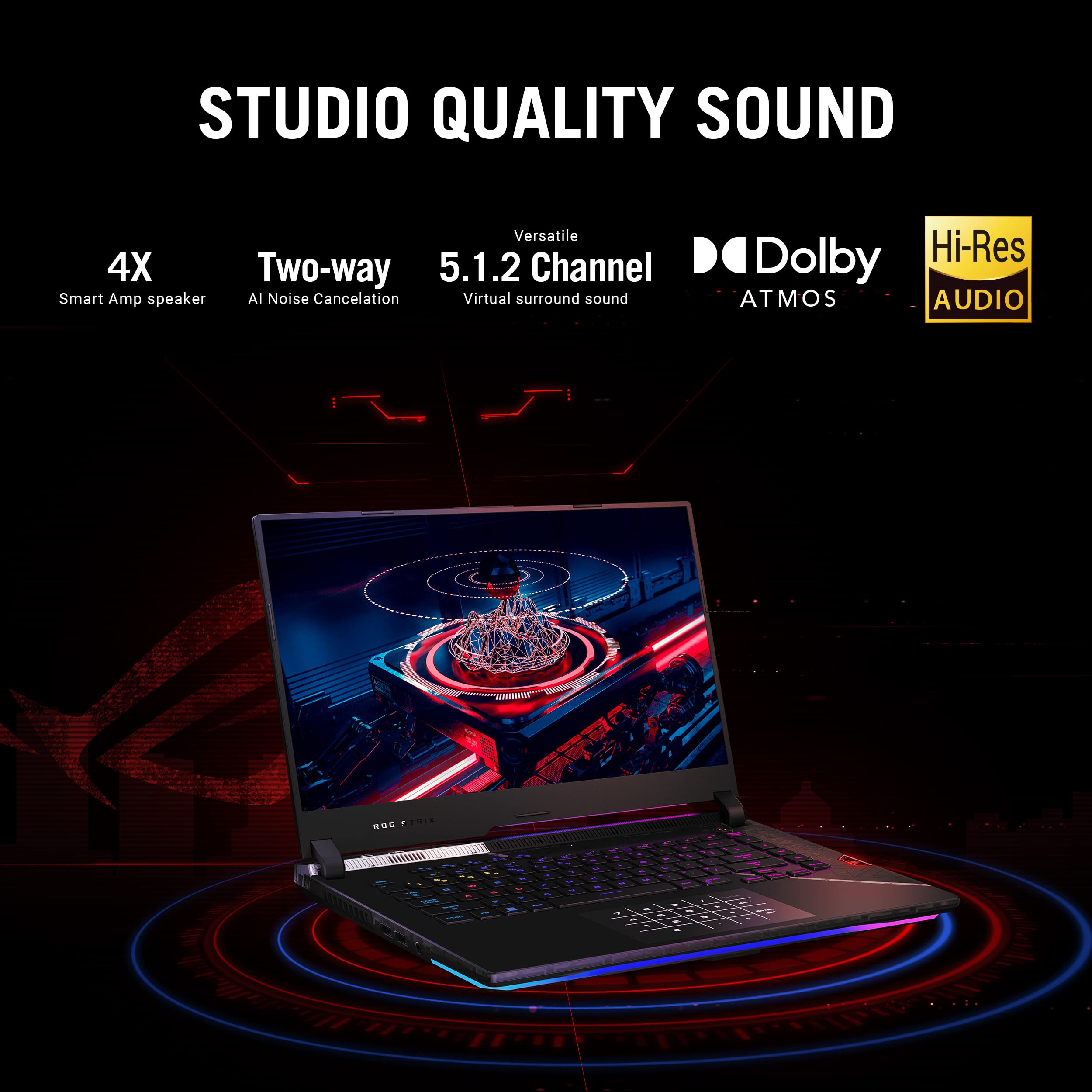 ASUS ROG Strix Scar 15 Gaming Laptop, 15.6” 240Hz IPS QHD Display, NVIDIA GeForce RTX 3070 Ti, Intel Core i9 12900H, 16GB DDR5, 1TB SSD, Per-Key RGB Keyboard, Windows 11 Home, G533ZW-AS94Q,Black