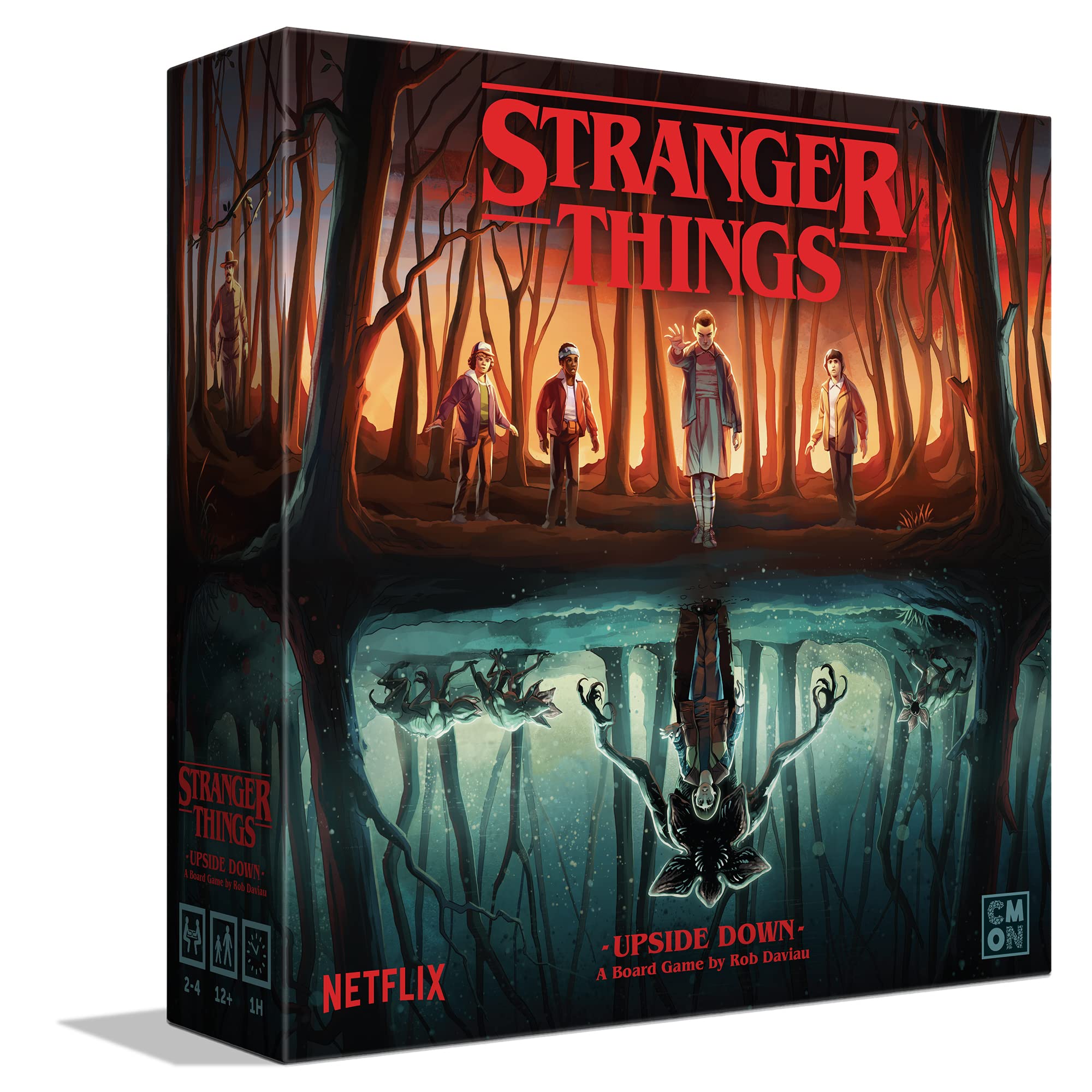 CMON Stranger Things Upside Down Board Game - Cooperative Play with Detailed Miniatures, Two Seasons of Gameplay, Strategy Game for Kids & Adults, Ages 12+, 2-4 Players, 60 Minute Playtime
