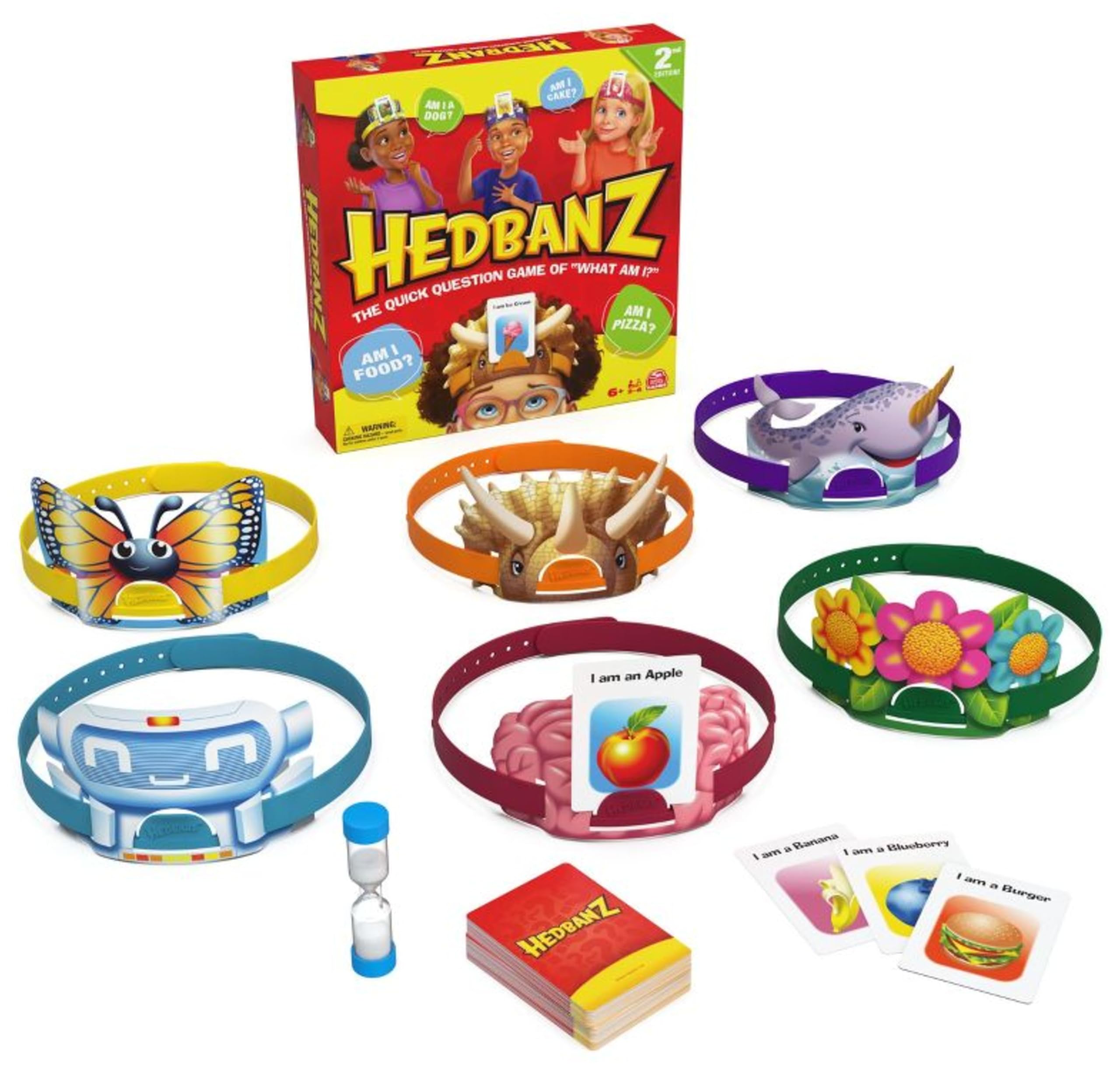 Spin Master Games, Hedbanz 2023 Edition New Cards, Picture Guessing Board Game, Family Games, Family Game Night, Christmas Gifts for Kids, for Ages 6+