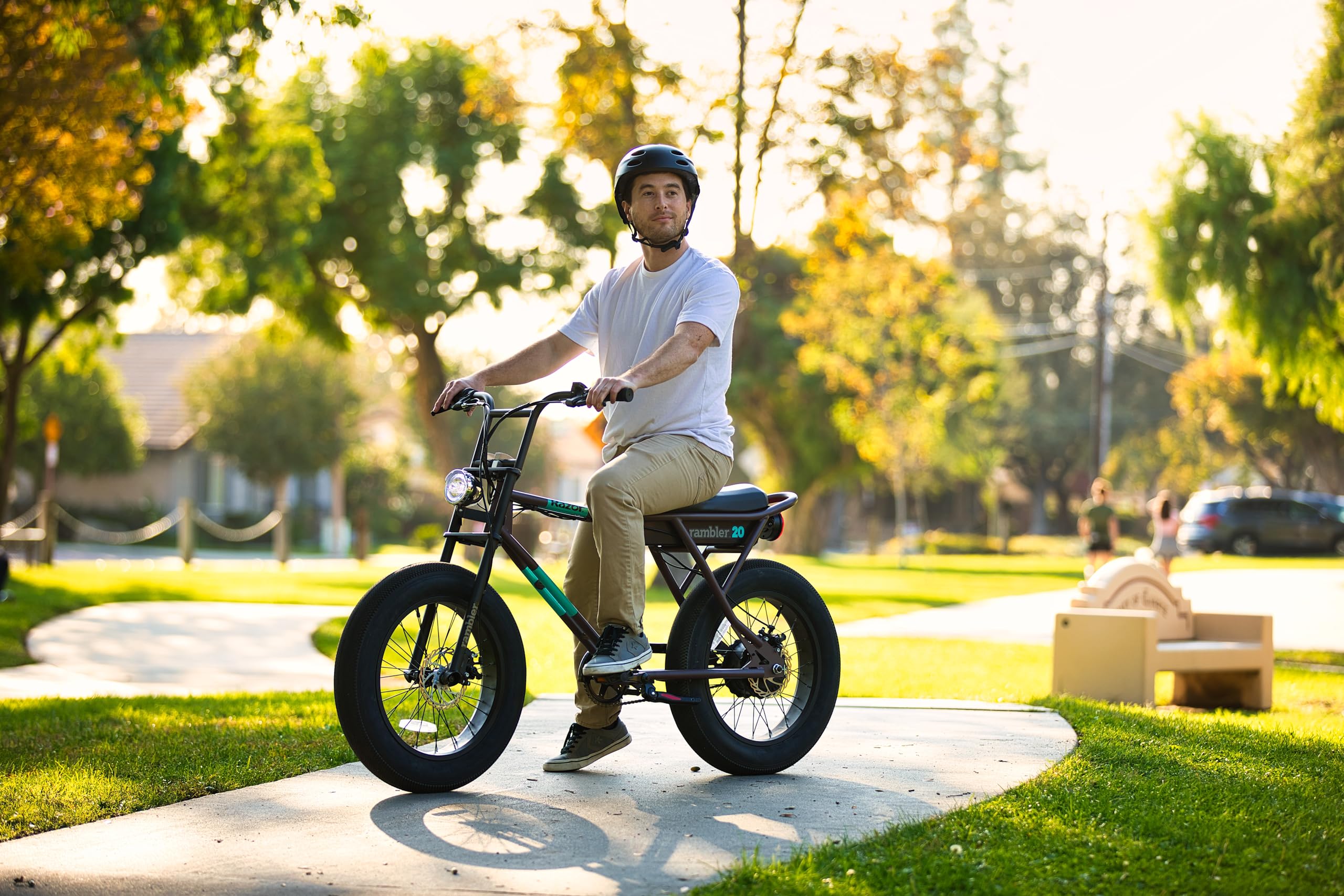 Razor Rambler 20 – Class 2 Adult Electric Bike with Retro Style, Up to 19.9 MPH, Up to 16.6 Miles of Range, 500-Watt Rear-Wheel Hub-Driven Motor