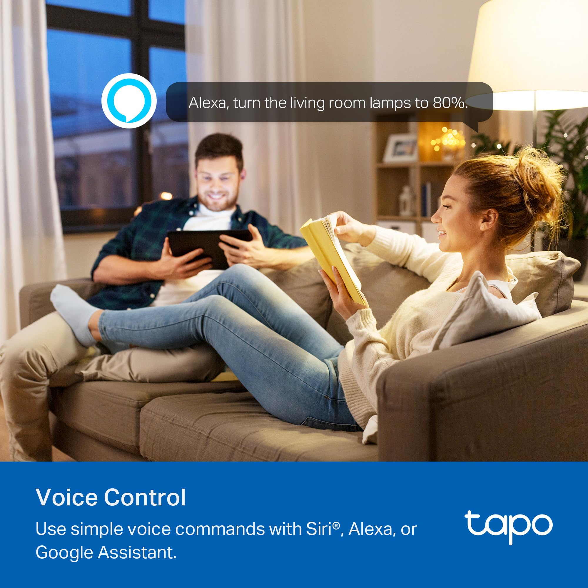 TP-Link Tapo Smart Dimmer Plug KIT, Matter Compatible, Wireless Dimmer Button, Dual Outlets, Max Power 300W, Works w/Apple Home, Alexa & Google Home, ETL Certified, 2.4G Wi-Fi, White (Tapo P135 KIT)