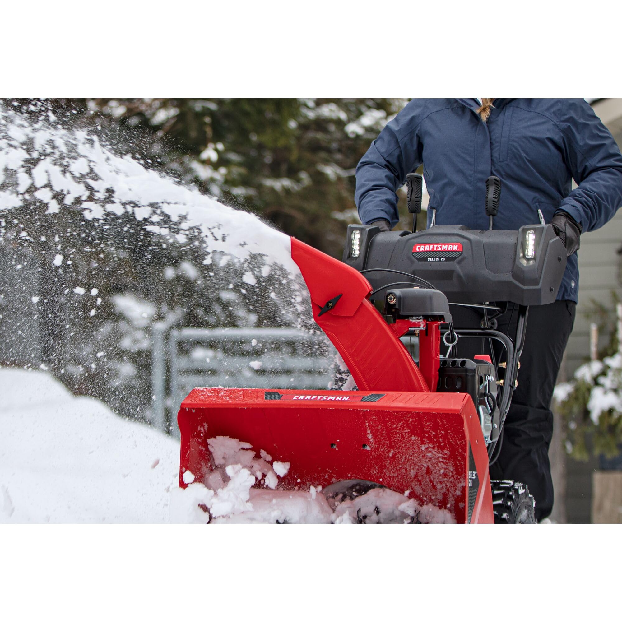 CRAFTSMAN Select 26" Two-Stage Self Propelled Snow Blower with Push-Button Start, Gas Powered, 243cc 4-Cycle OHV Engine (31AM6C2FB93)