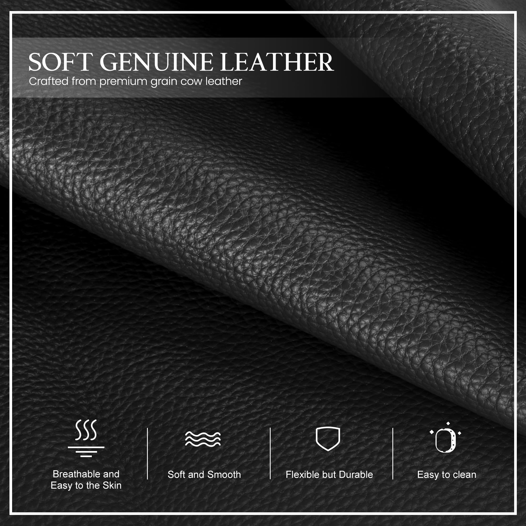 befen Black Crossbody Purse for Women Small, Ladies Genuine Leather Shoulder Bags with Rfid Blocking Designer Anti-theft Handbags for Travel