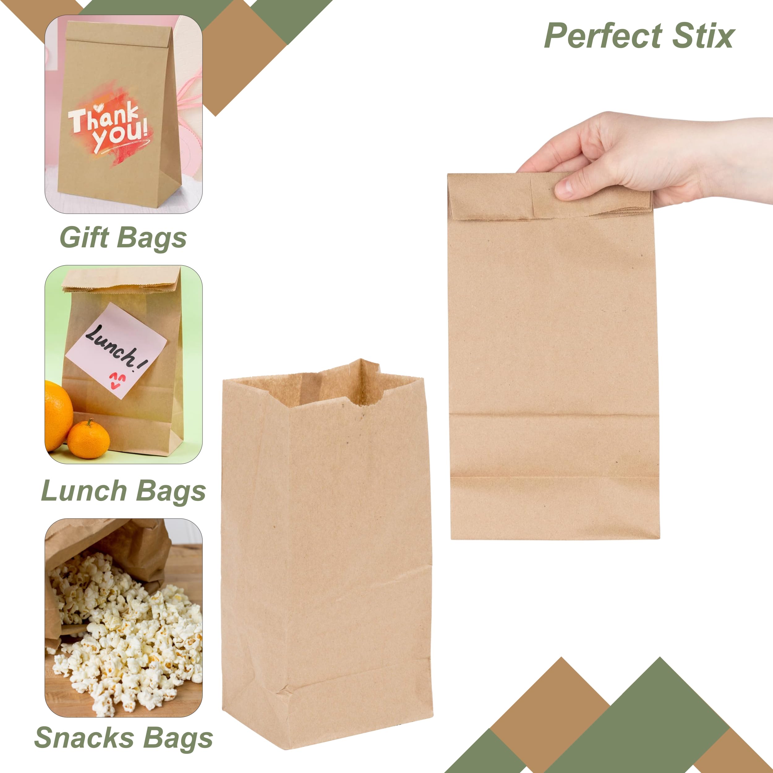 Perfect Stix - Perfect Stix Brown Bag 4lb 40- 2mwhite 4 lb Brown Bag- Pack of 40 Bags