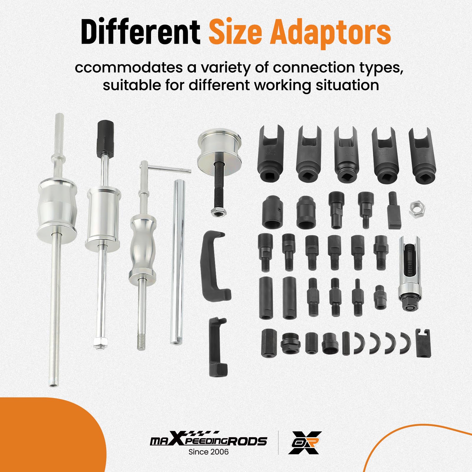 maXpeedingrods 40 Pcs Diesel Fuel Injector Puller Removal Tool, Auto Truck Diesel Injector Extractor Removal Tool, Slide Hammer Fuel Injector Removal Tool Kit for Diesel Engines