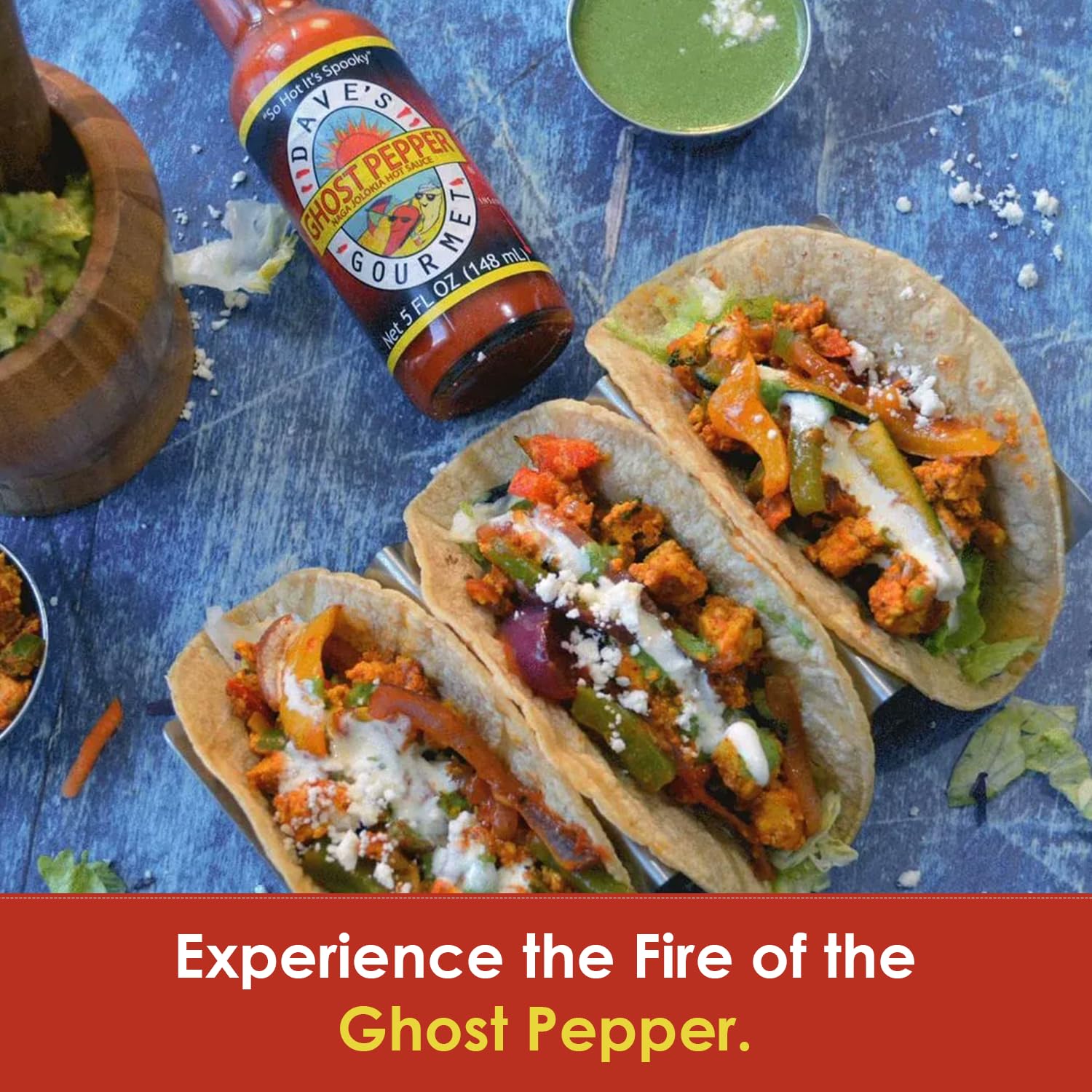 Dave's Gourmet Super Spicy Hot Sauce Variety 3 Pack - Includes Original Insanity, Ghost Pepper Naga Jolokia, and Carolina Reaper - Hot Sauce Set - Spicy Sauce for Burgers, Wings, Tacos - 5oz Bottles