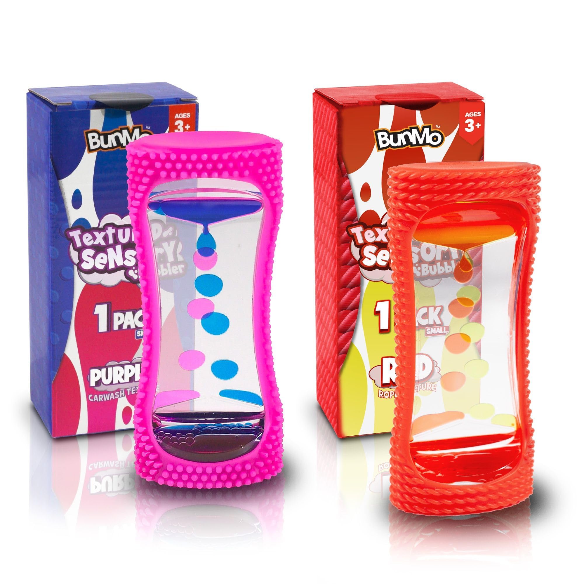BUNMO Liquid Motion Bundles with Sensory Texture - Liquid Timer - Bubble Timer - Liquid Motion Sensory Toys for Sensory Exploration - Kid Sensory Bottles Tubes - Small