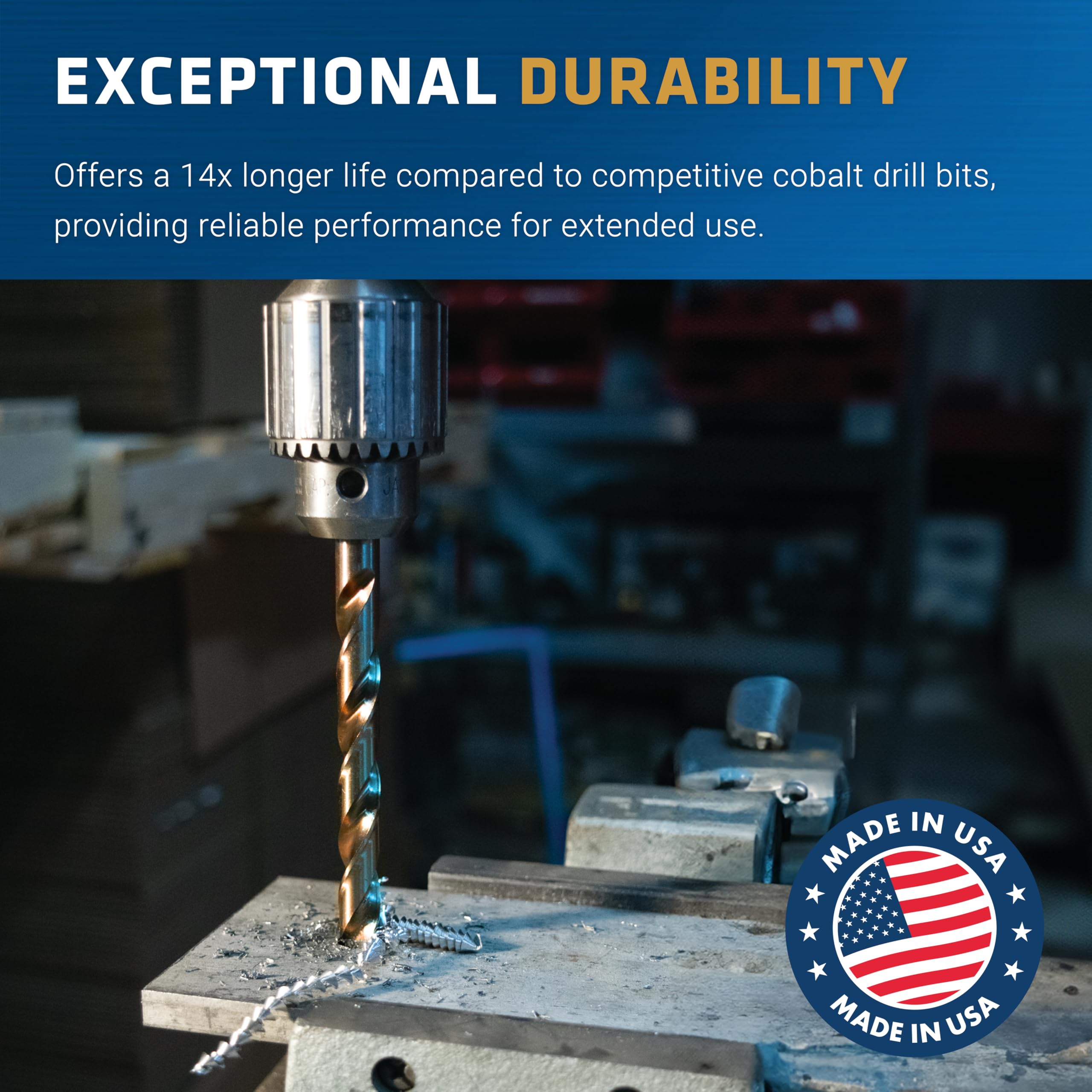 Century Drill & Tool, 26529, 29 PC Set,Jobber Drill Bit,ProGrade, Cobalt Steel, High Speed Drill Bit Pack