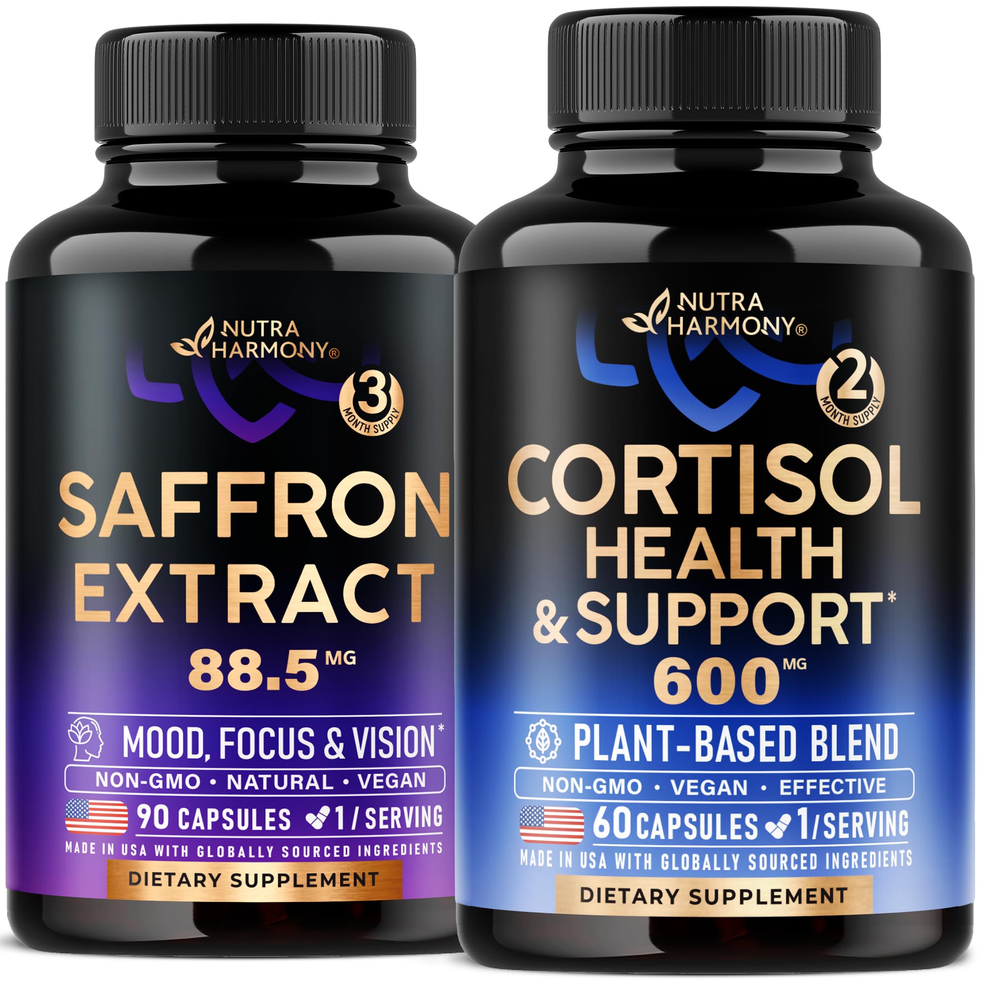 NUTRAHARMONY Saffron Extract & Cortisol Support Capsules