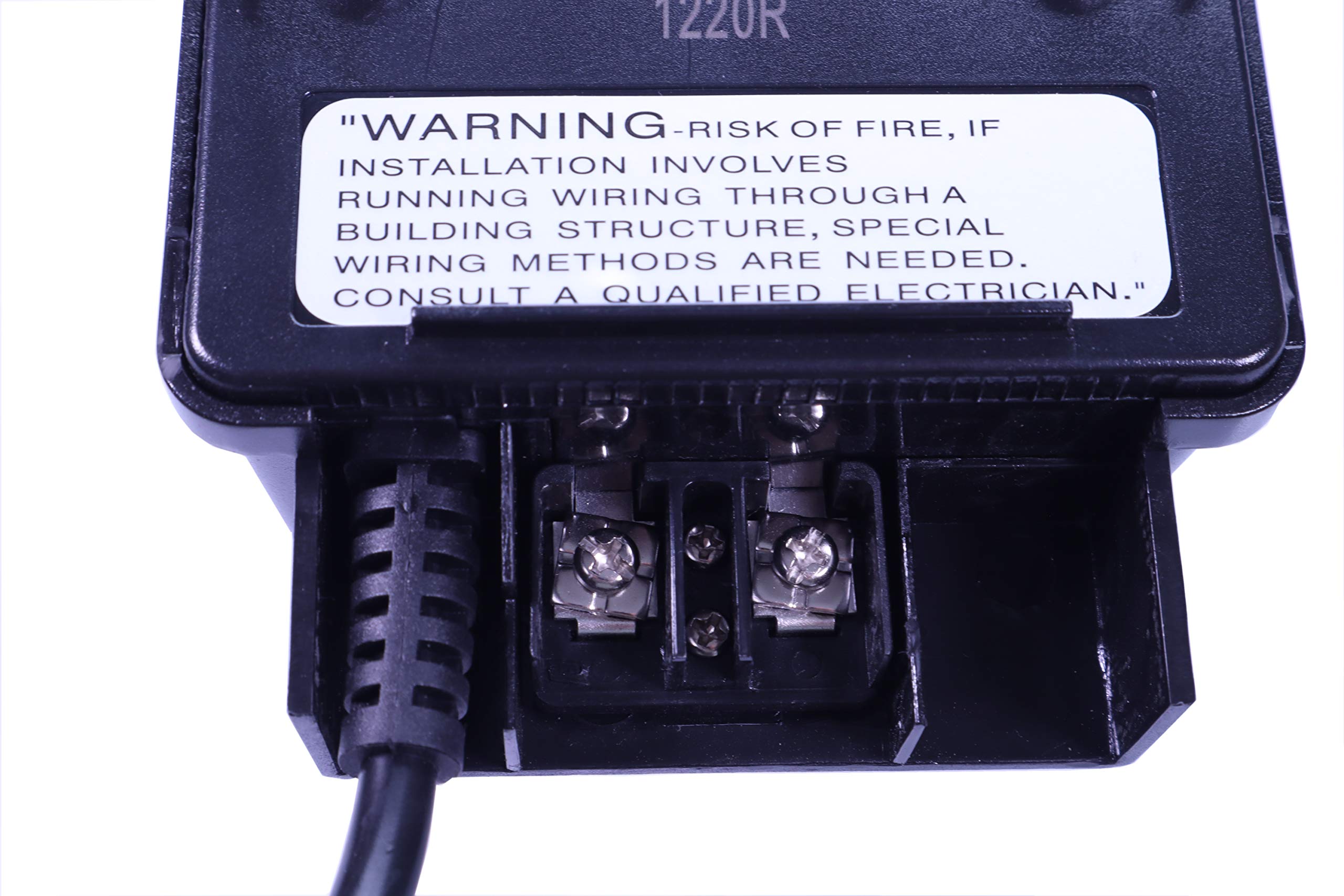 150W Watt AC to 12V Volt LED & Halogen -120V Volt Low Voltage Landscape Lighting Indoor/Outdoor Weatherproof Transformer Electric Power Pack with Photocell Sensor - Black Case