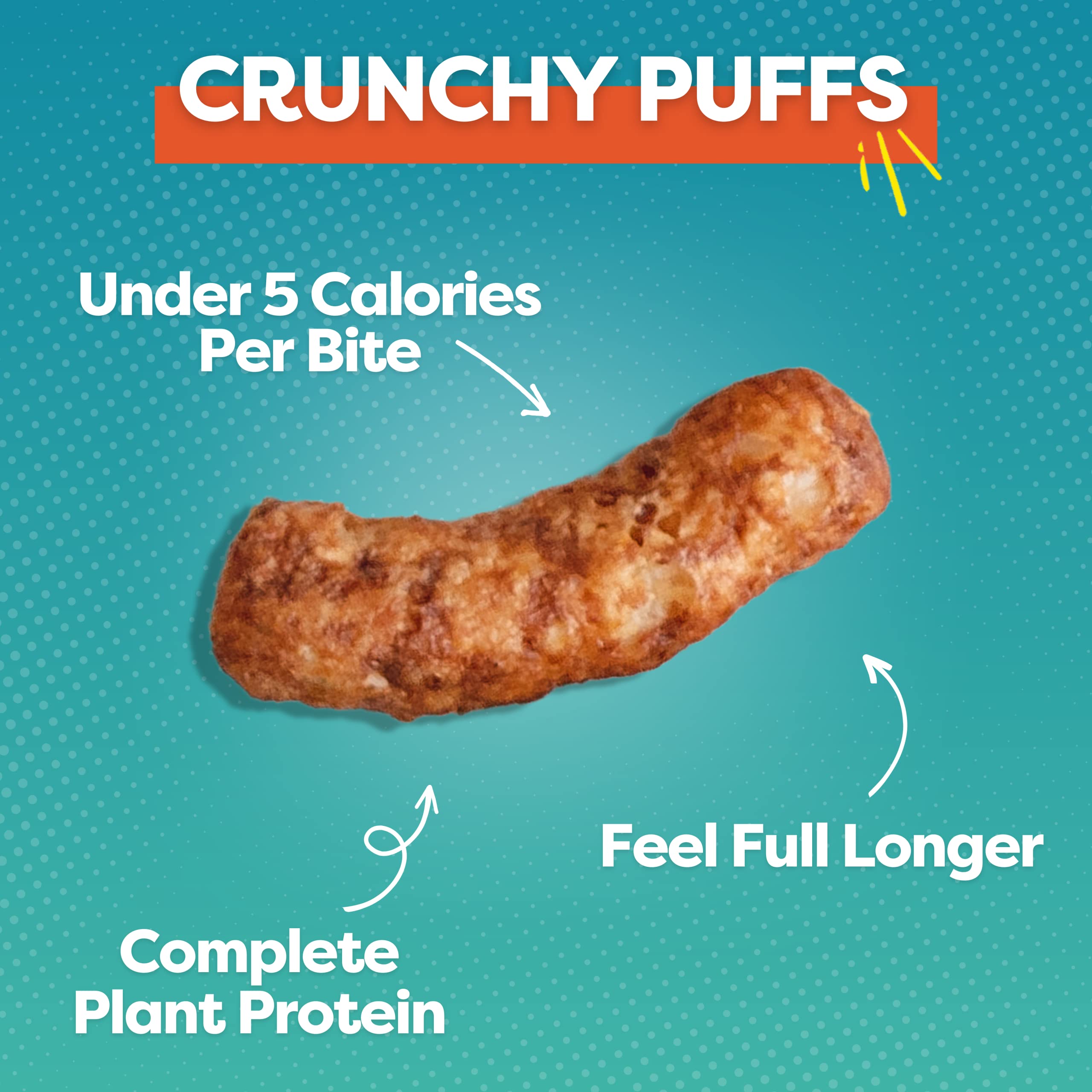 Pnuff Crunch Peanut Butter Puffs - Healthy Snacks, Low Calorie Snacks, Gluten Free Snacks, Vegan, High Protein, Keto, Office Snacks, Low Sugar, as Seen on Shark Tank - Cocoa, 4 Oz Bag (Pack of 6)