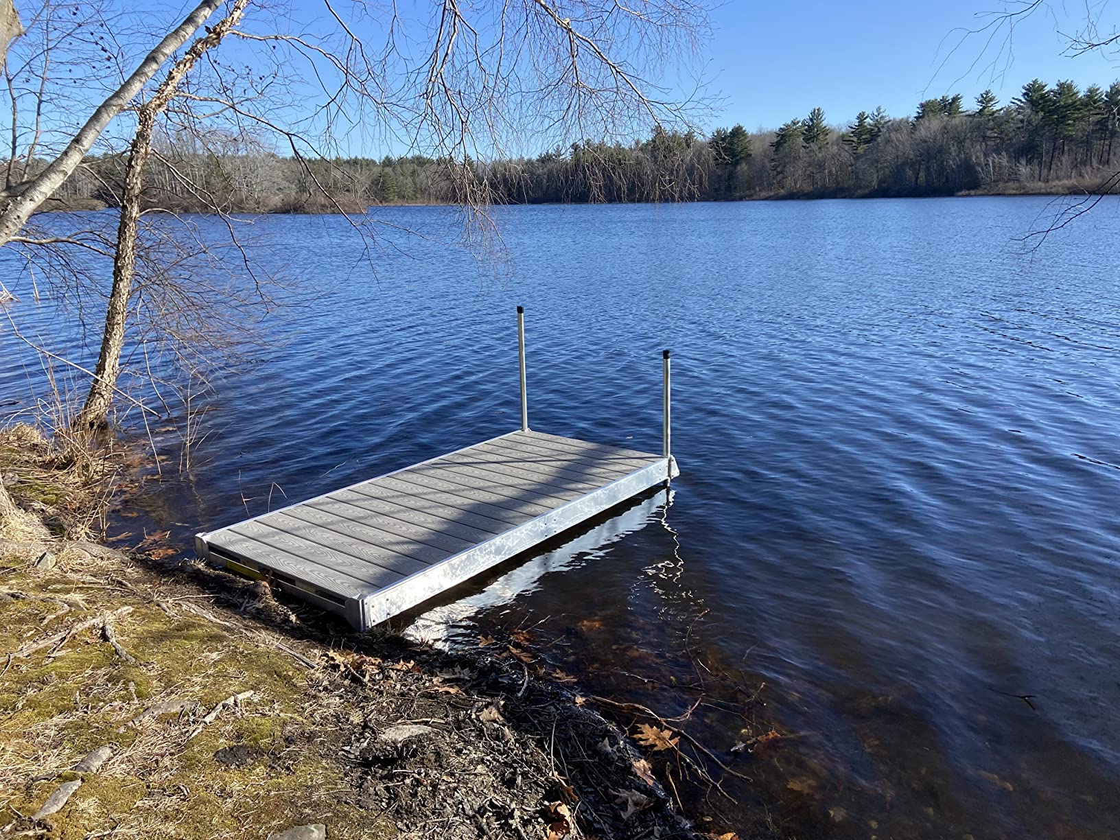MotoAlliance® 8x4 Aluminum Dock Frames and Decking Kits. Heavy Duty & Maintenance Free. Great for Lakes, Rivers & Shorelines. (8x4 Dock Section)