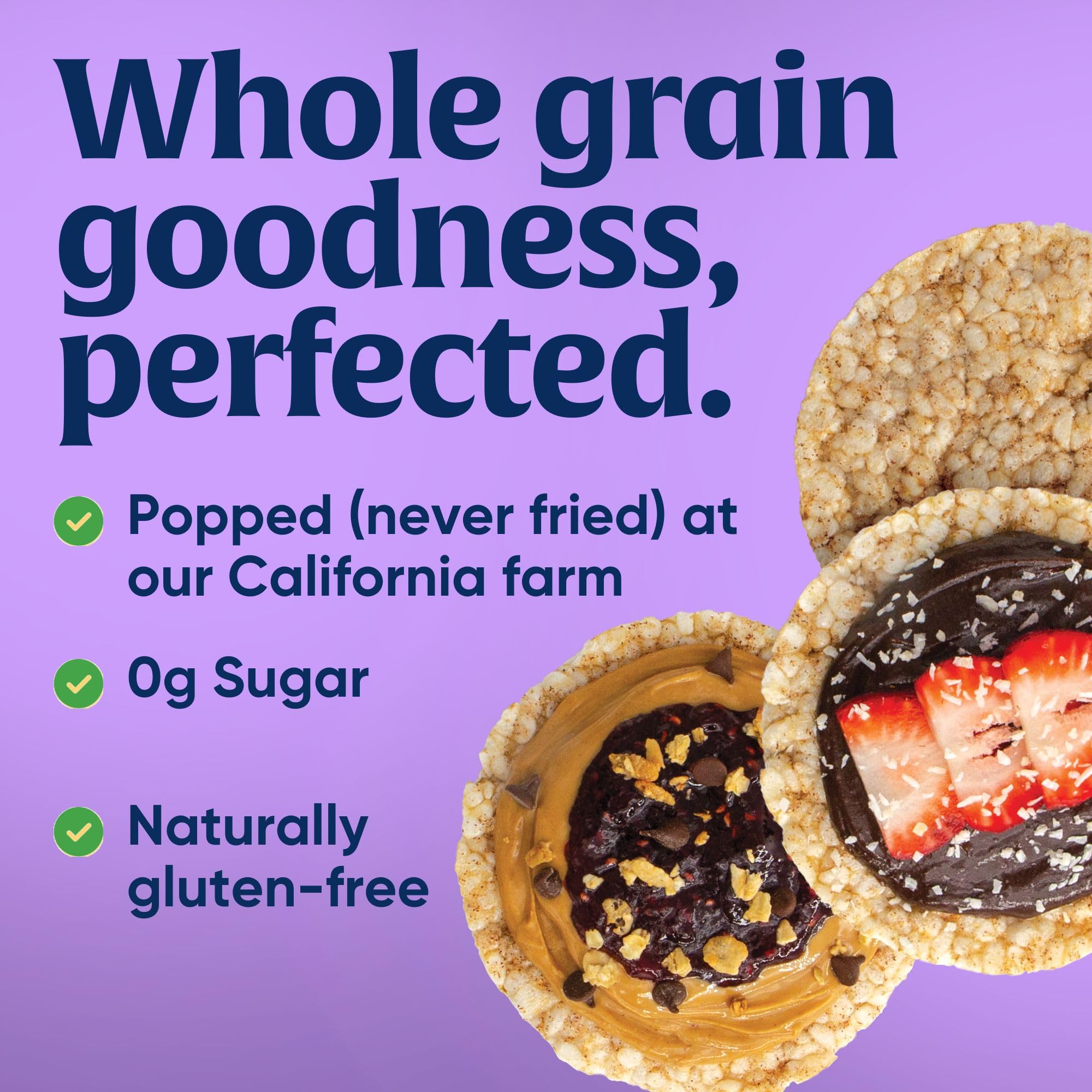 Lundberg Gluten-Free Brown Rice Organic Rice Cakes -- 8.5 oz