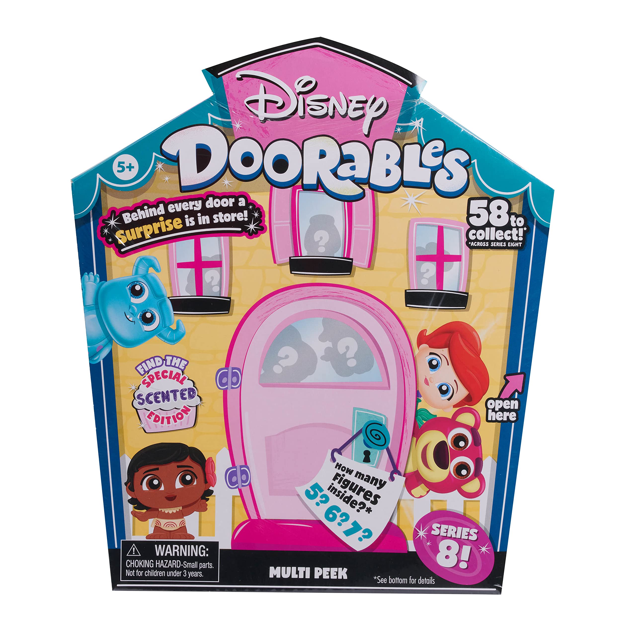 Disney Doorables Multi Peek, Easter Basket Stuffers, Series 8 Featuring Collectible Scented Figures, Styles May Vary, Officially Licensed Kids Toys for Ages 5 Up, Gifts and Presents by Just Play