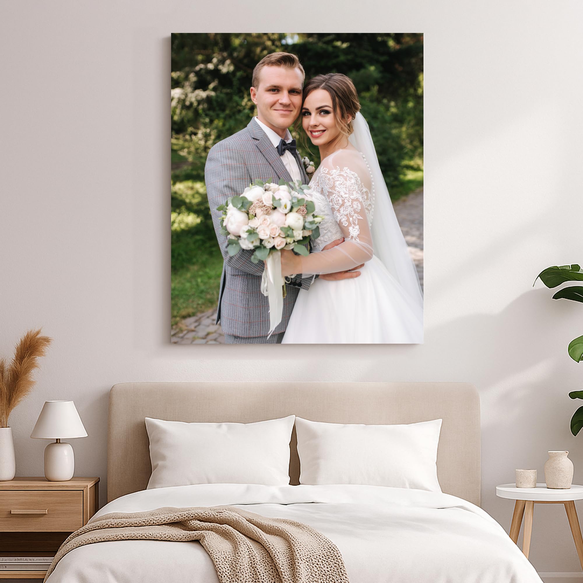 GagetElec Custom Canvas Prints with Your Photos,Personalized Canvas Pictures Prints,Customized Canvas Wall Art Decoration for Family, Baby, Pets,Home Office Decor, Christmas &Thanksgiving Gifts (8L" x 10W")
