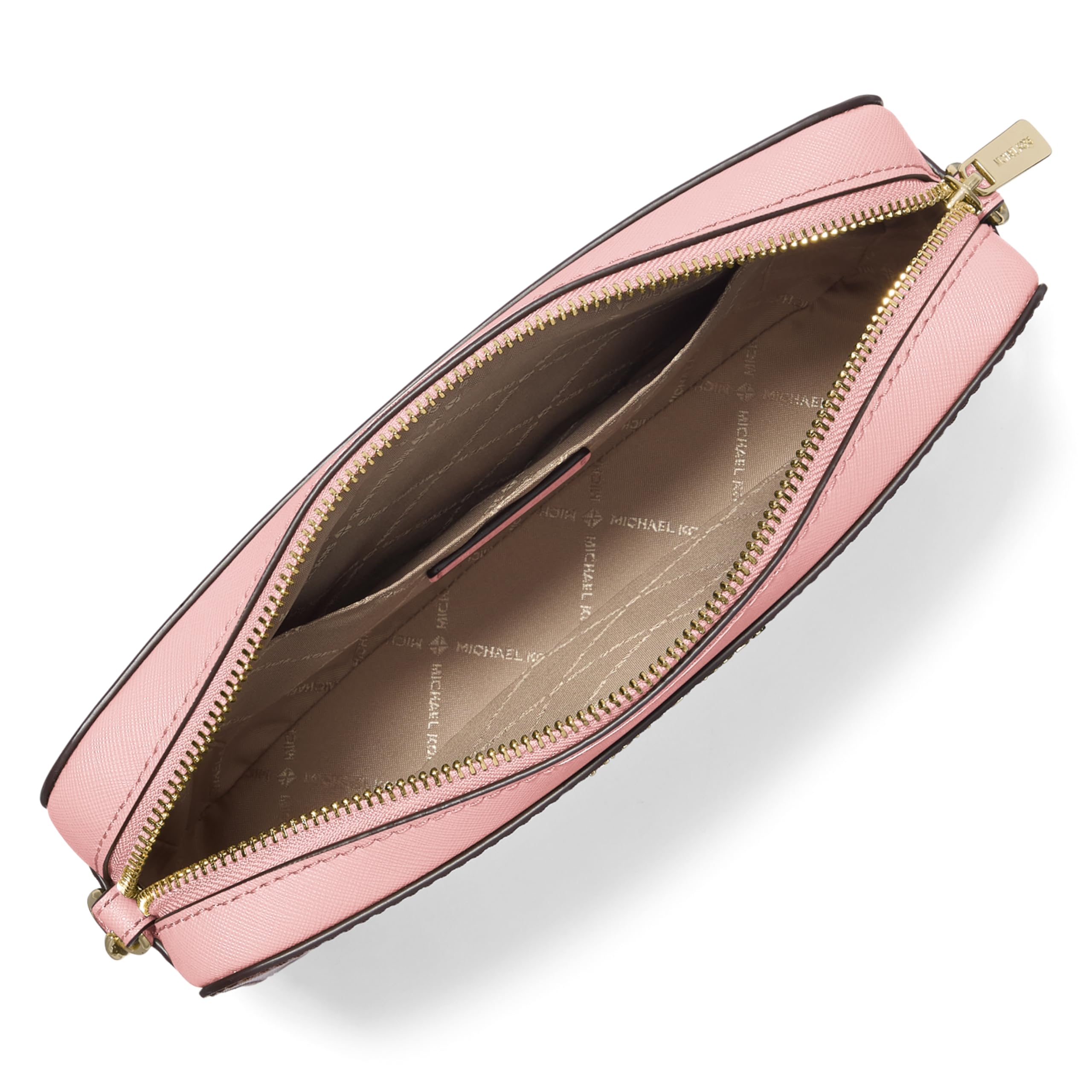 Michael Kors Jet Set Large Crossbody, Gold-Tone Hardware/Powder Blush