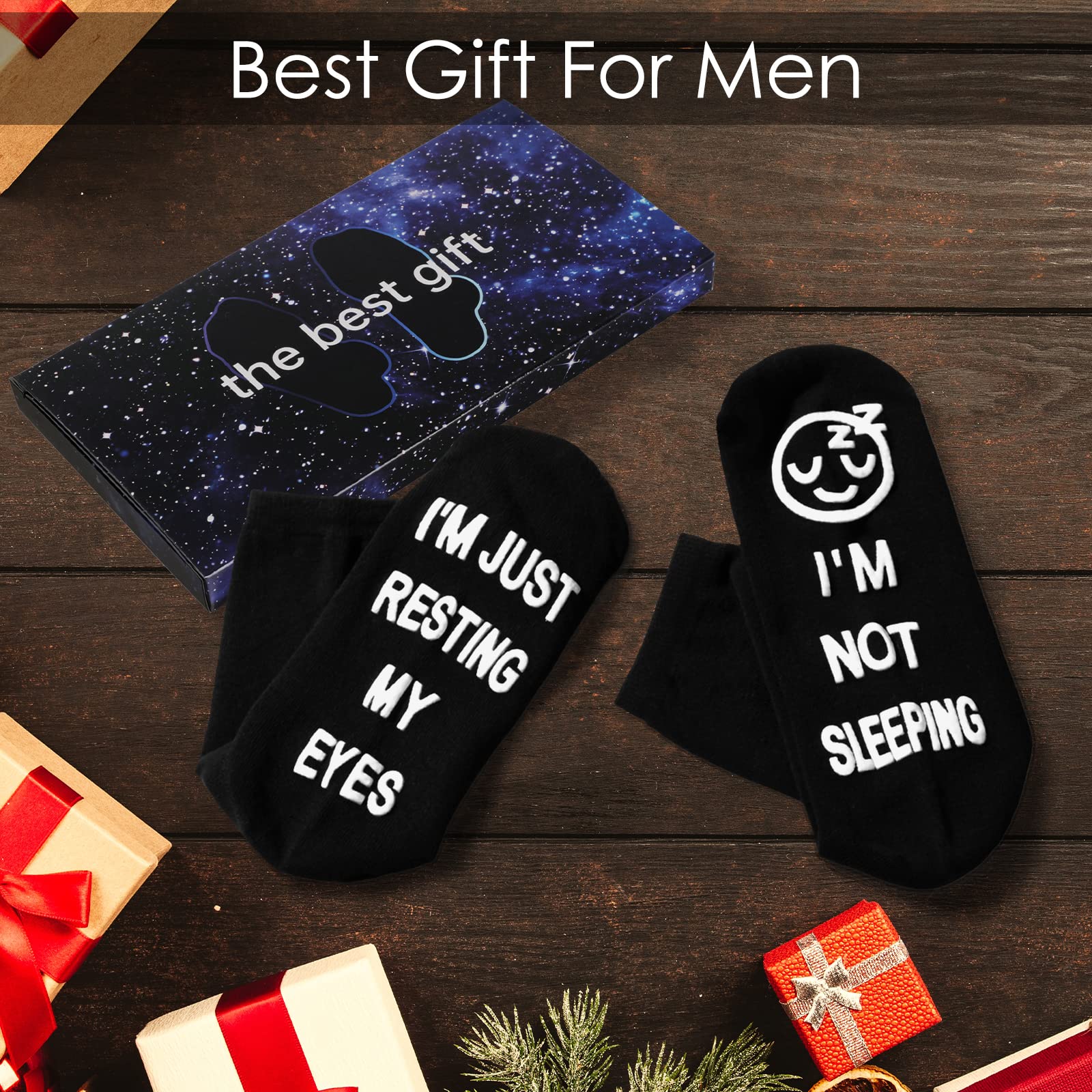 Zicozy Birthday Gifts for Men Stocking Stuffers Christmas Gifts for Men Him Dad Husband Grandpa Mens Funny Socks