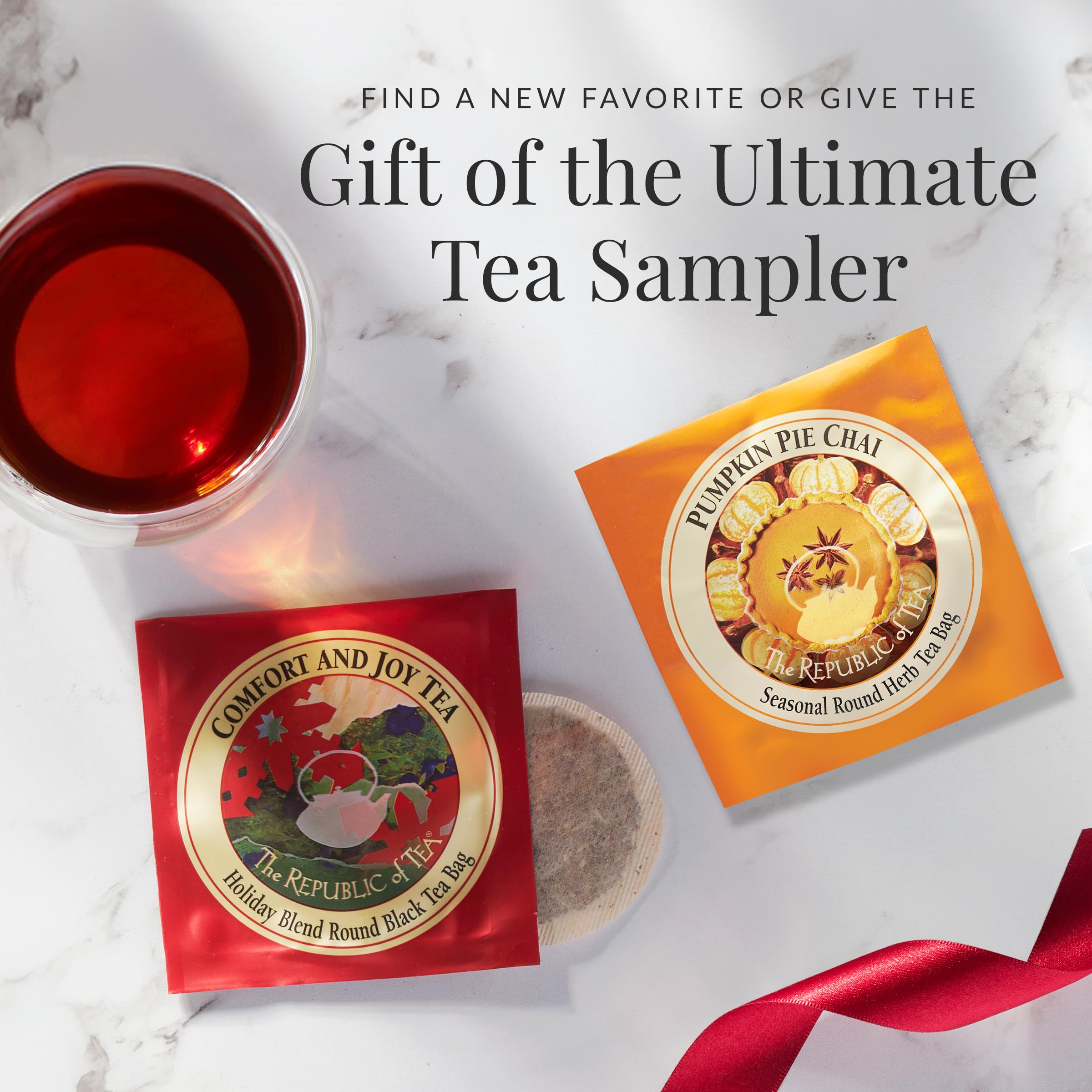 The Republic of Tea - 12 Days of Sipping Holiday Tea Gift Assortment, 24 Tea Bags, Countdown to Christmas Advent Calendar
