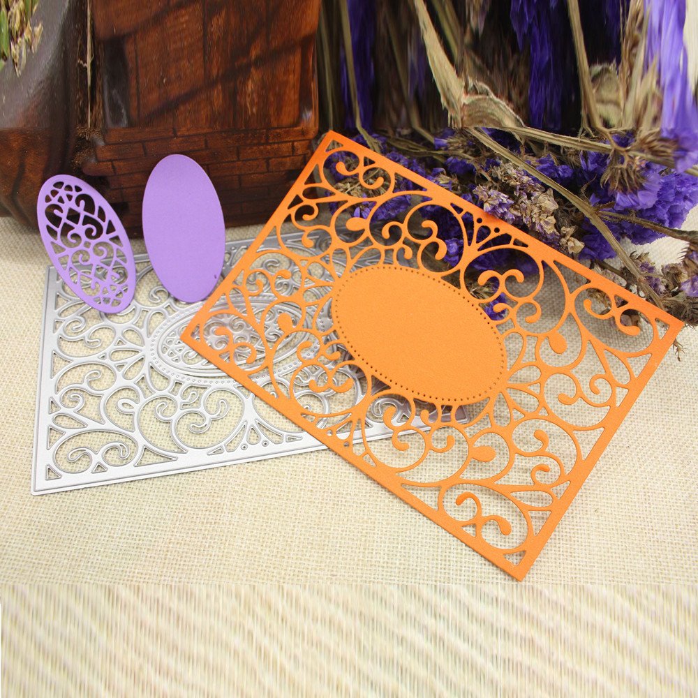 Fabal Frame Metal Cutting Dies DIY Album Scrapbook Card Bookmark Decor Tools Cutting Dies for Scrapbooking (C)
