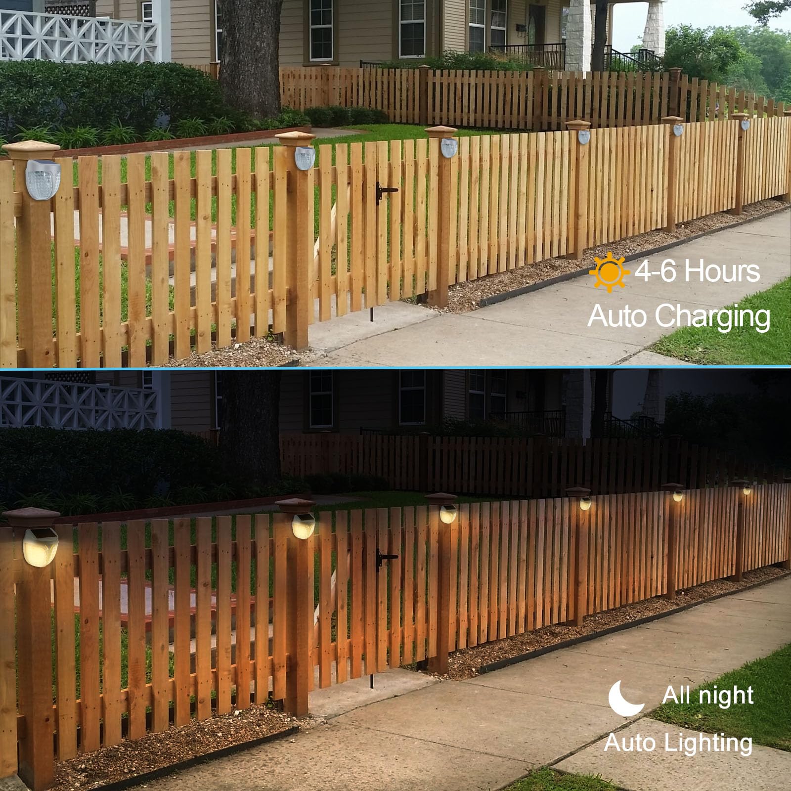 iThird Solar Deck Lights, Waterproof LED Solar Outdoor Lights, Solar Step Lights Solar Fence Lights, Solar Lights for Outside, Garden, Patio, Stairs,Yard