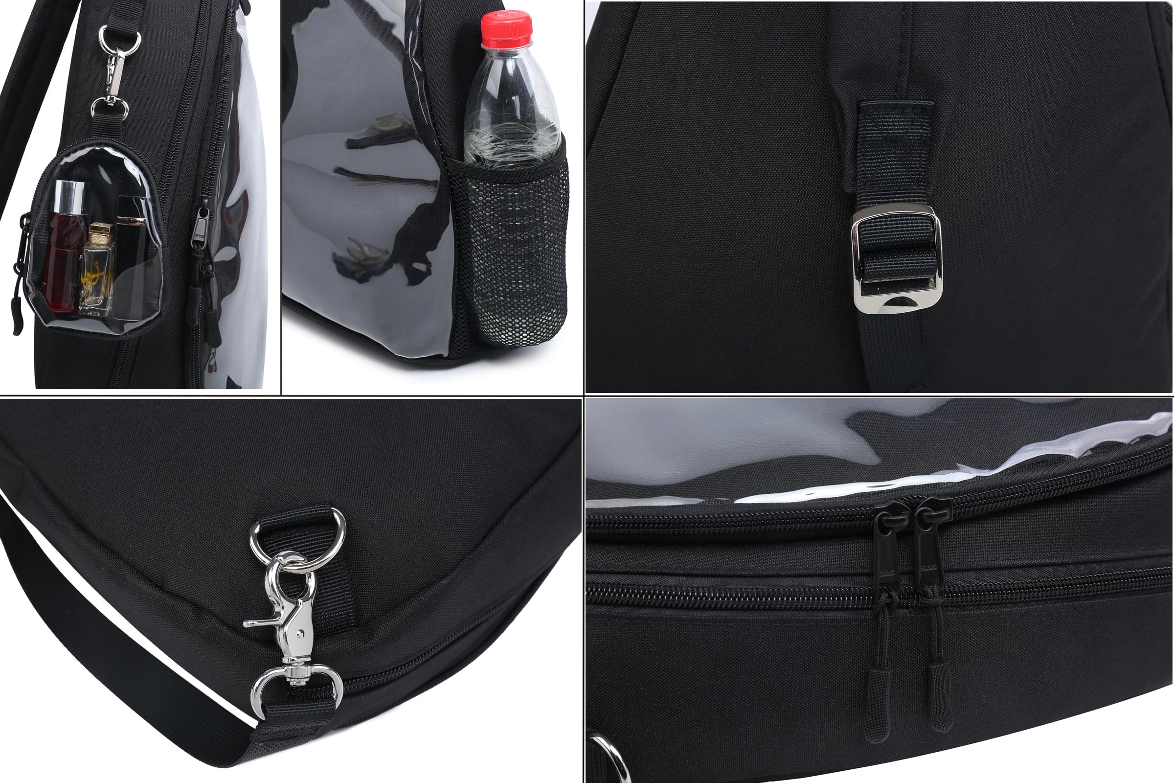 CHERRY SAUCE Oxford Ita Bag Kawaii Pin Display Chest Pack Single Shoulder Bag Sport Backpack Hiking Daypack