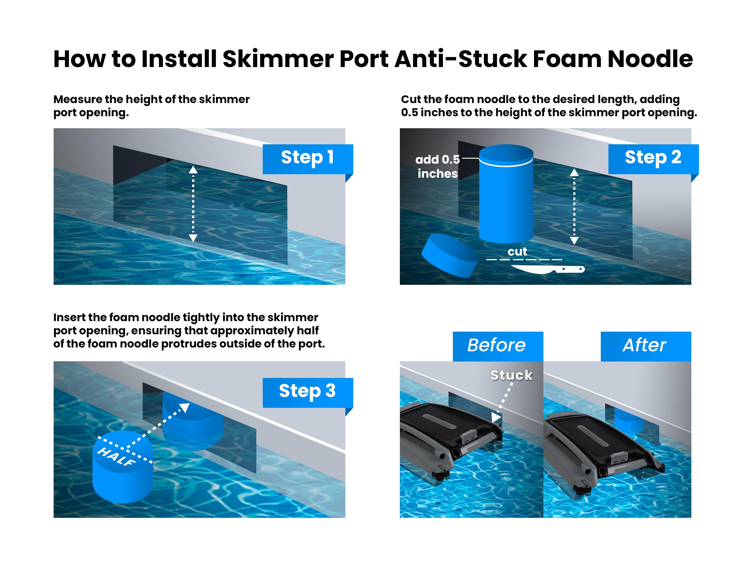 Betta SE Plus - Solar Powered Robotic Pool Skimmer with Dual Charging Options and 30-Hour Continuous Cleaning Battery Power, Anti-Stuck Foam Noodle, Shallow Water Safeguard