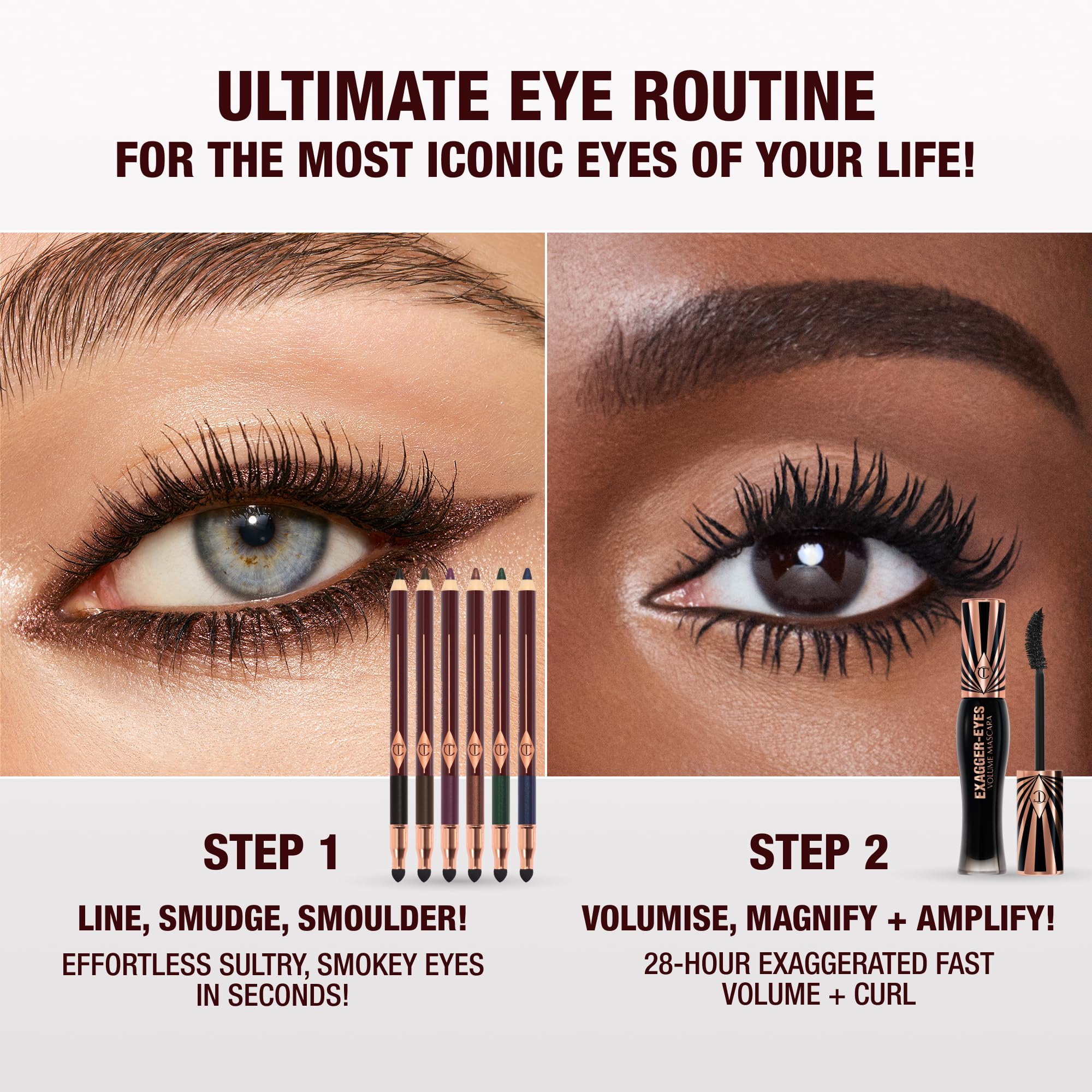 Charlotte Tilbury Rock 'N' Kohl Eyeliner Pencil - Waterproof Eyeliner with a Precision Smudger Tip - Infused with an Enhanced Kajal Formula for Sultry, Smokey Eyes - Barbarella Brown