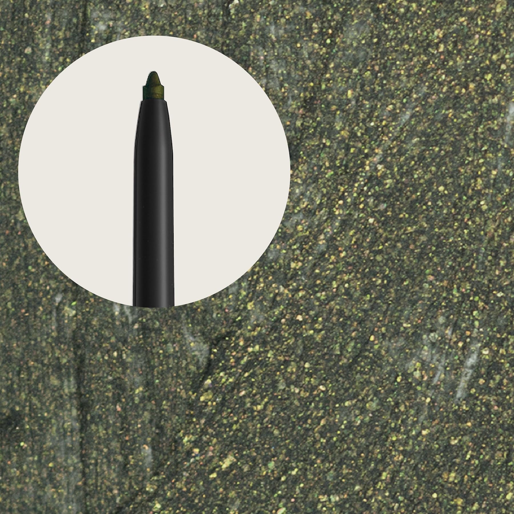 Sandstone Scandinavia Hypoallergenic Waterproof Metallic Eyeliner Pencil – Green – Fragrance-Free, Vegan – Smudge-Proof Eye Liner for Sensitive Eyes