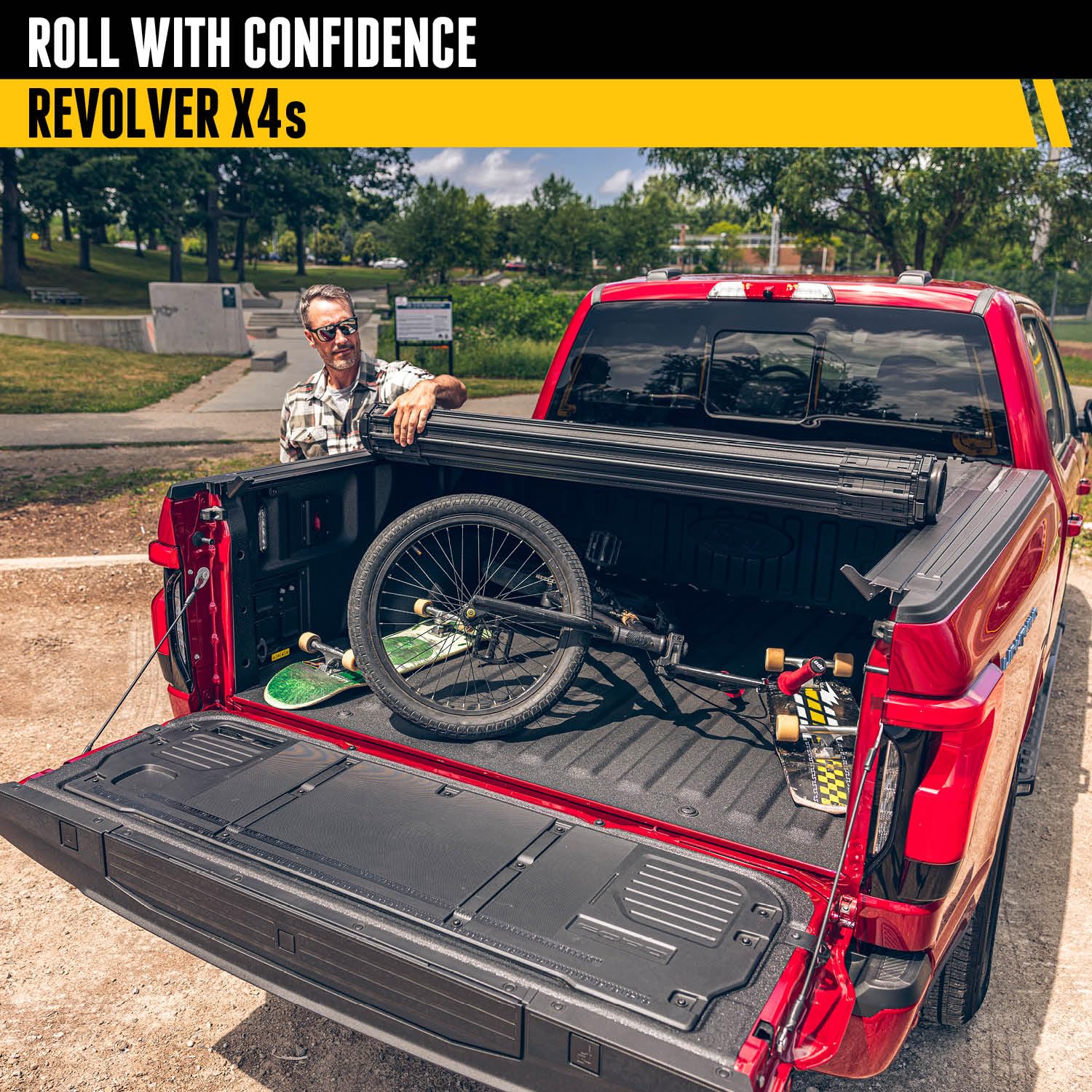 RealTruck BAK Revolver X4s Hard Rolling Truck Bed Tonneau Cover | 80339 | Fits 2021-2025 Ford F-150 (incl. Raptor/Lightning) 5' 7" Bed (67.1")