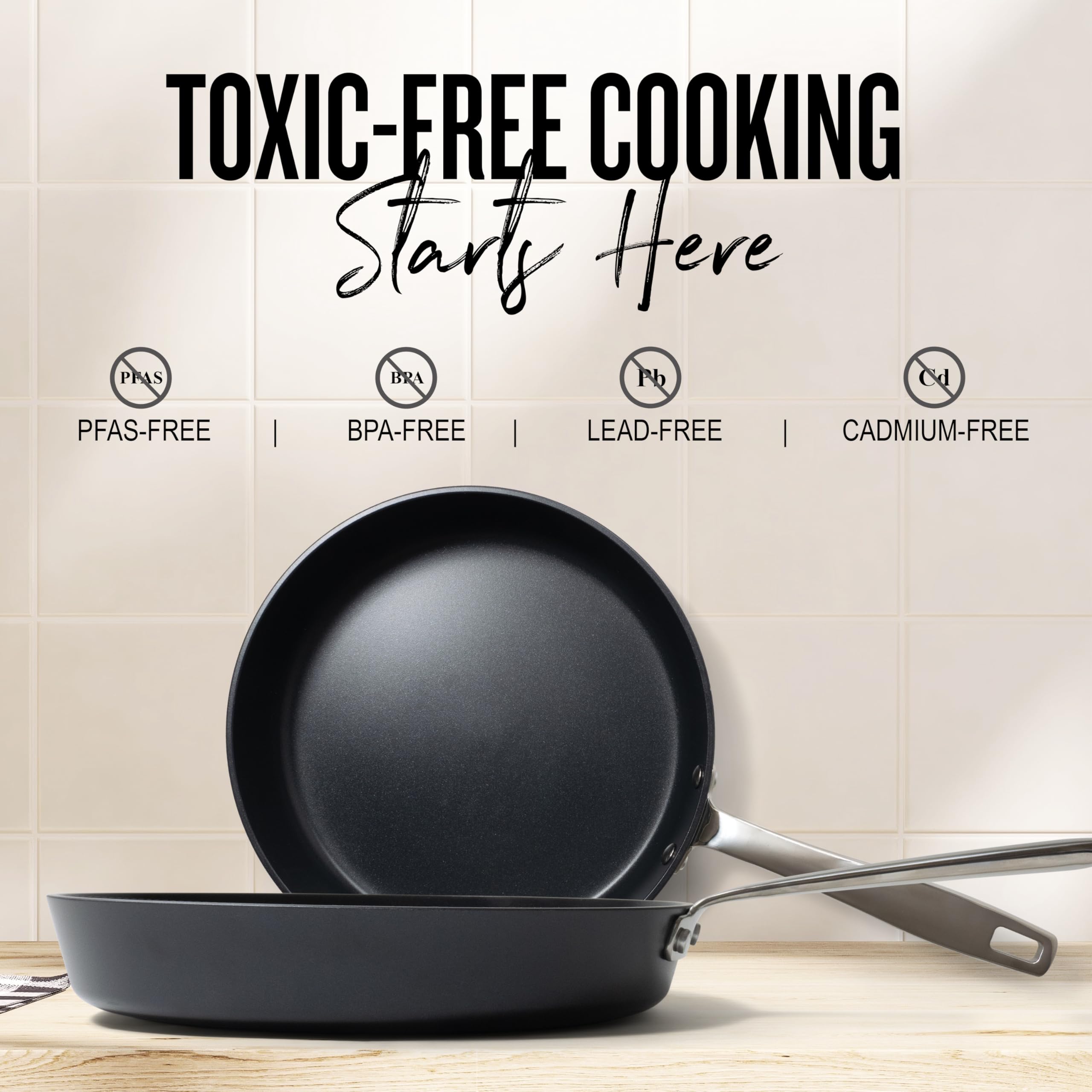Alva Maestro 8” Non-Toxic Ceramic Nonstick Frying Pan – Oven & Induction Safe Skillet for Healthy Cooking – Sustainable, No PFAS/PTFE, Easy-to-Clean, Even Heat Distribution, Toxin-Free Cookware