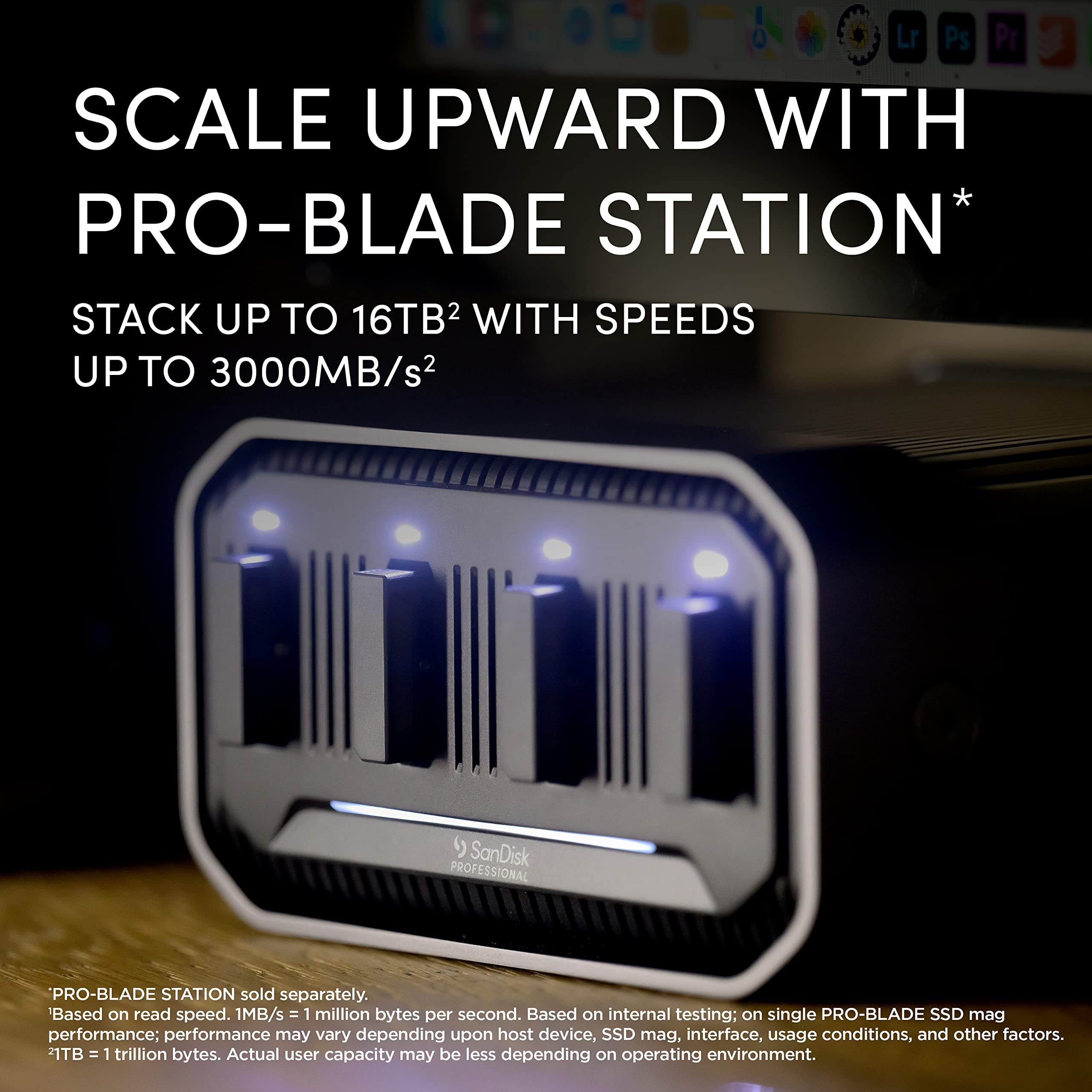 SANDISK Professional 4TB PRO-Blade SSD Mag - Portable & Modular NVMe SSD Mag, Ultra-Durable - SDPM1NS-004T-GBAND